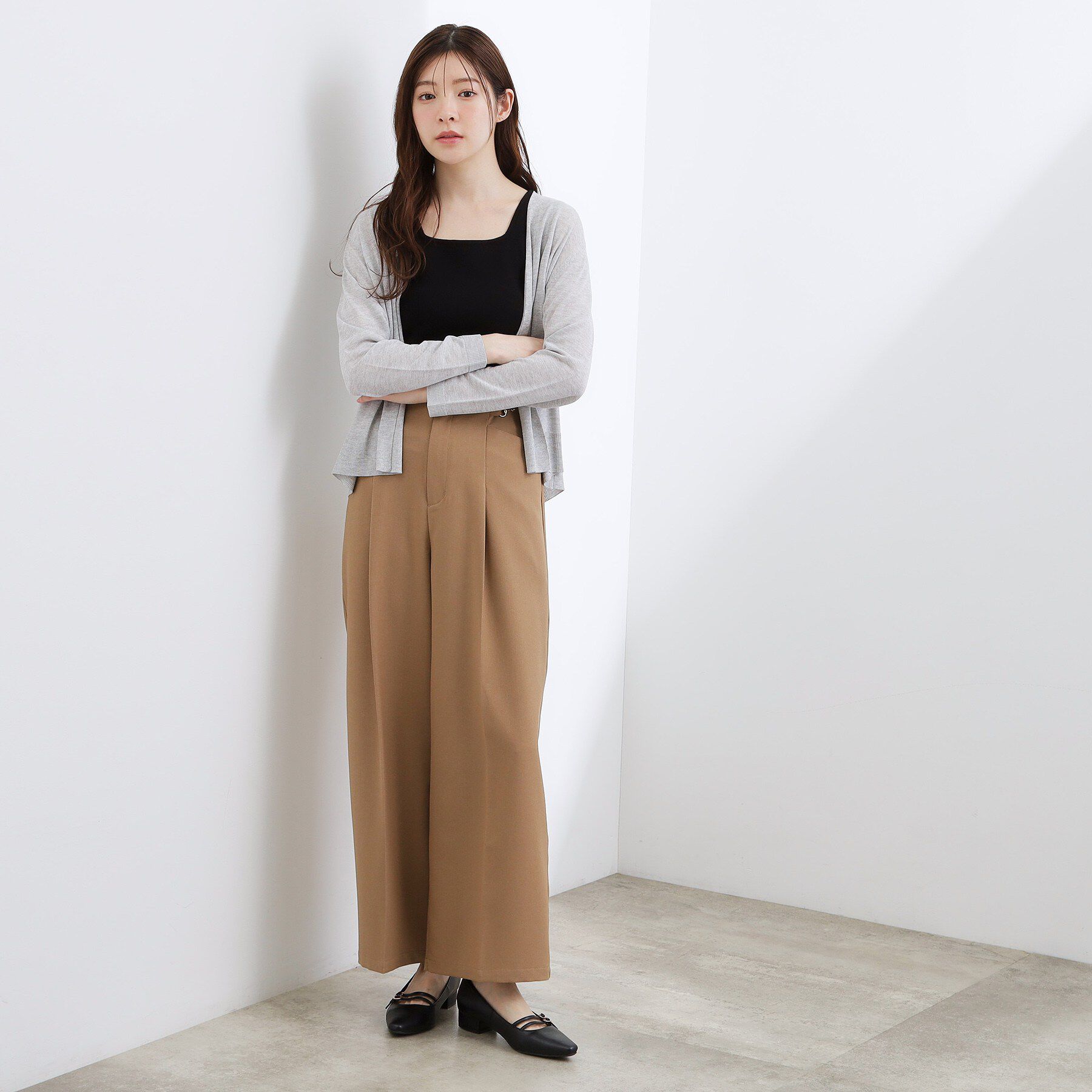 grove「2WAYスクエアニットタンク」|キャミソール|