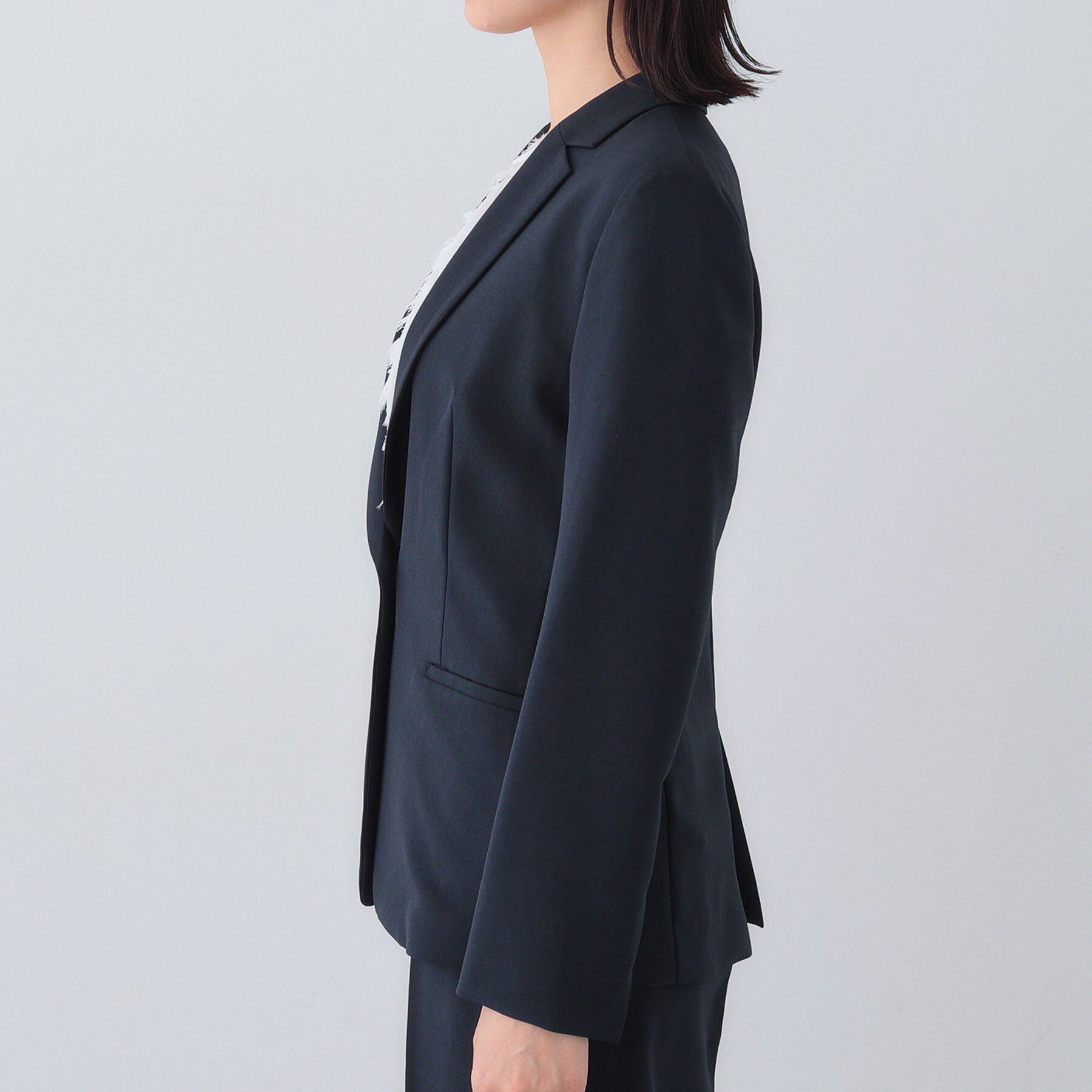 INDIVI「【定番スーツ／UVケア／洗える】ウール調テーラードジャケット」|スーツ|