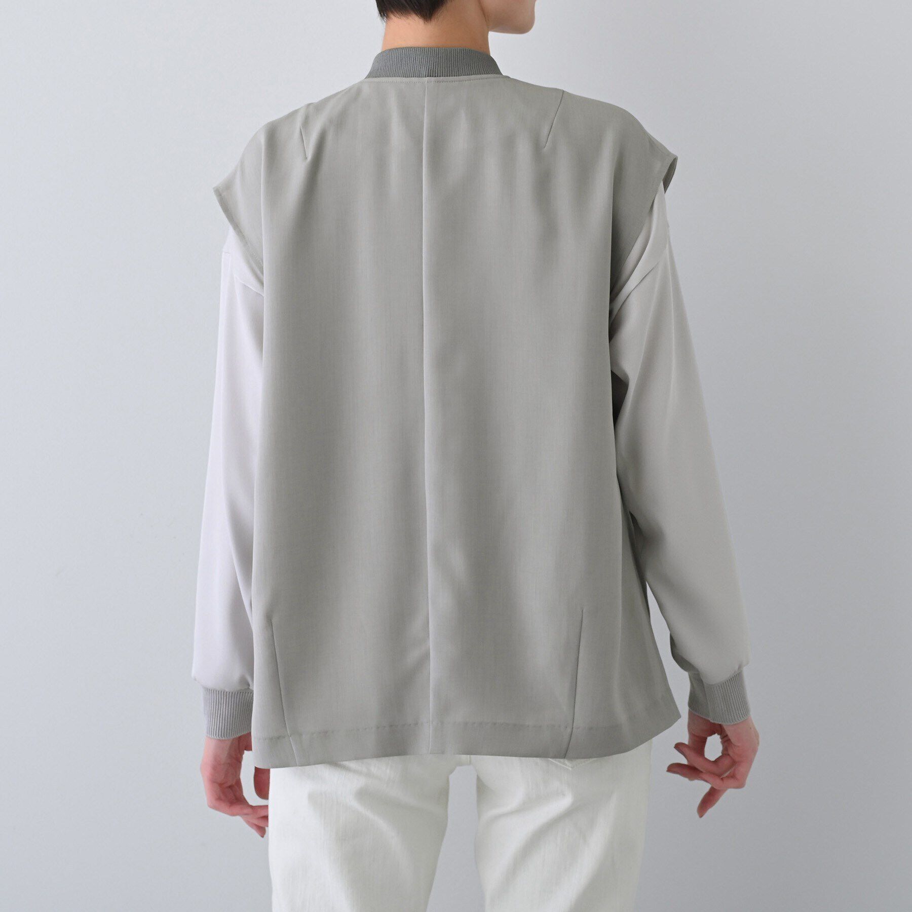 INDIVI「【洗える】スポーティーミックスジレブラウス」|ベスト・ジレ|