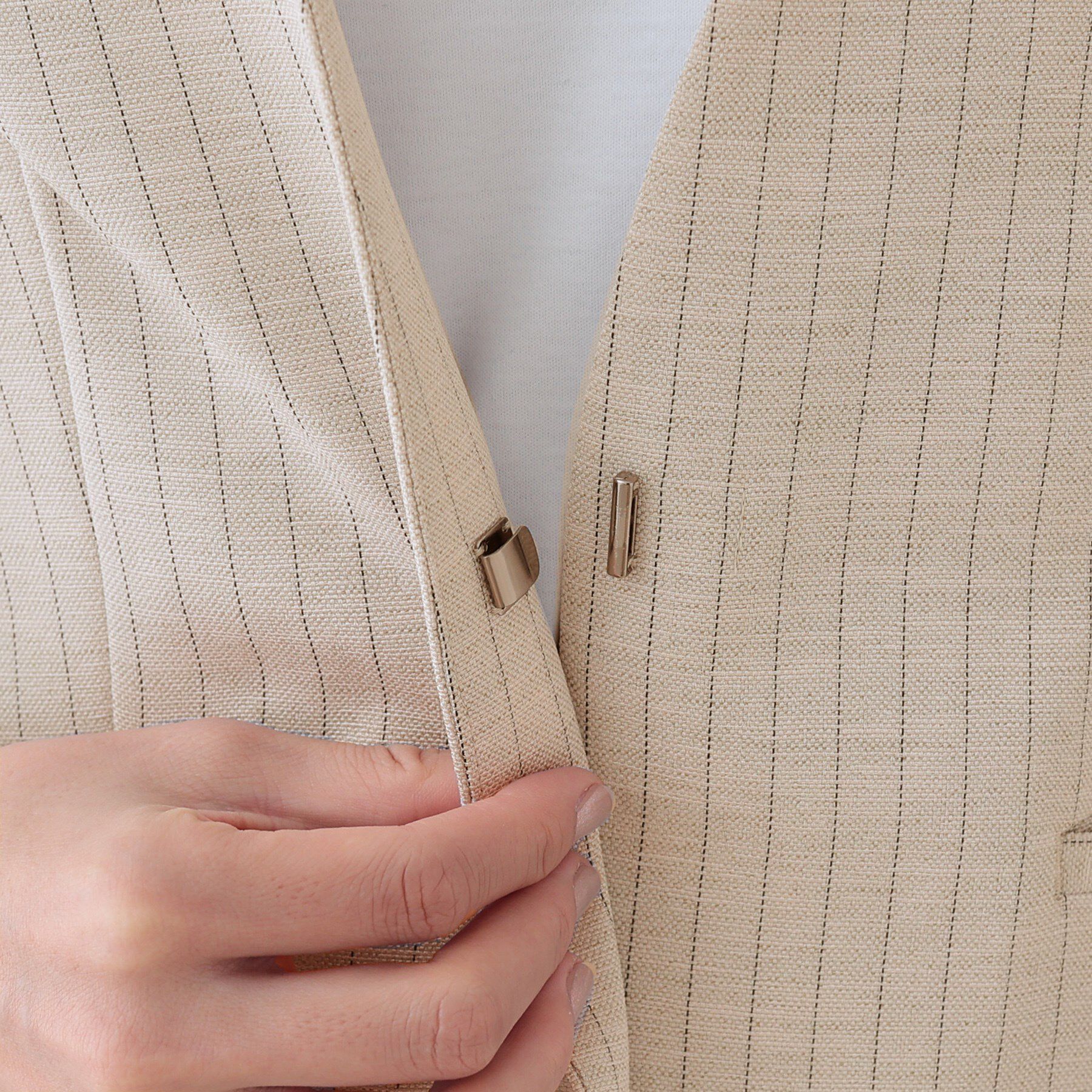 INDIVI「【こなれSETUP】リネンライクノーカラージャケット」|ノーカラージャケット|