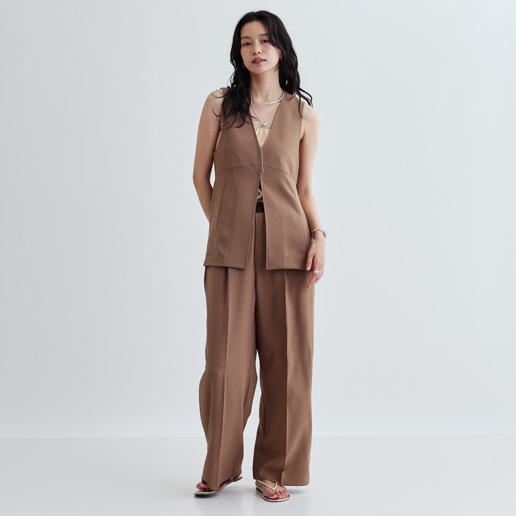 GALLEST「【セットアップ対応】イージーペプラムジレ」|ベスト・ジレ|