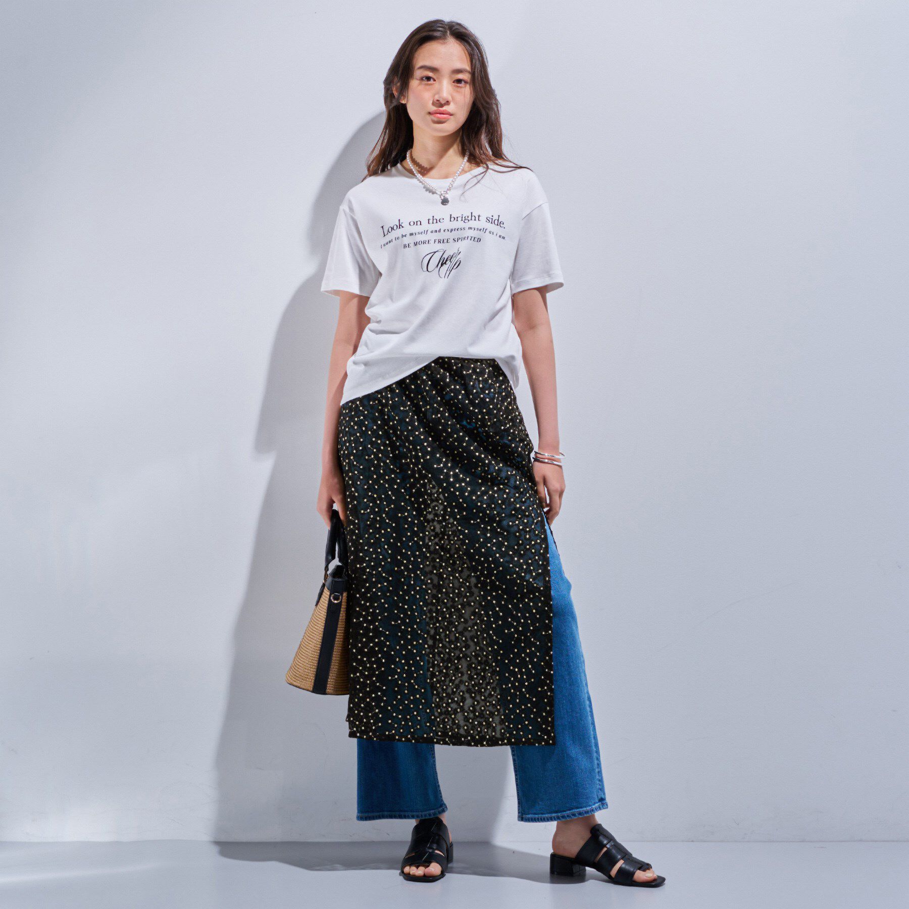 INDIVI「【トレンド感◎】レイヤード レーススカート」|スカート|