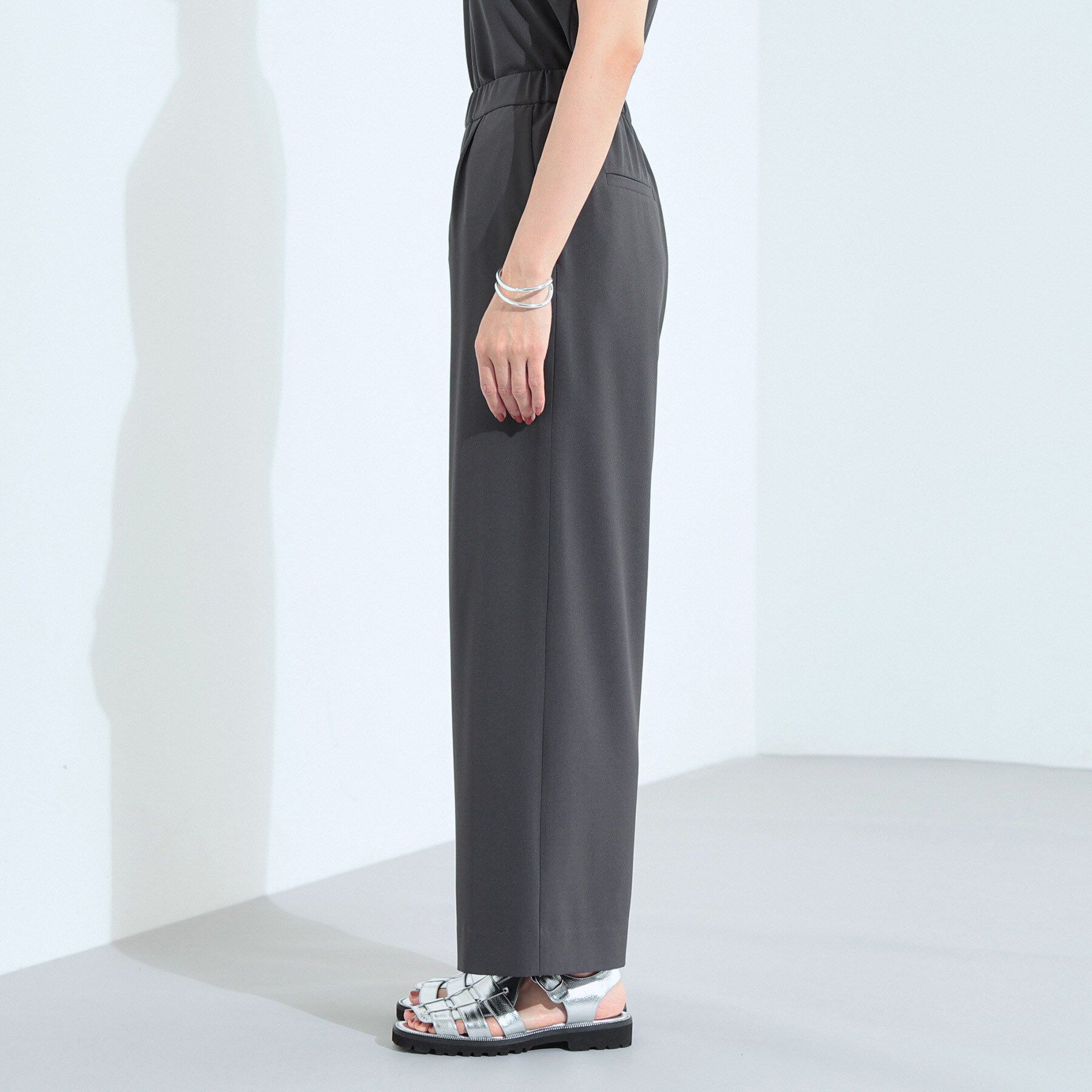 INDIVI「【UVケア／SETUP可能】エアリージョーゼット ワイドパンツ」|その他|