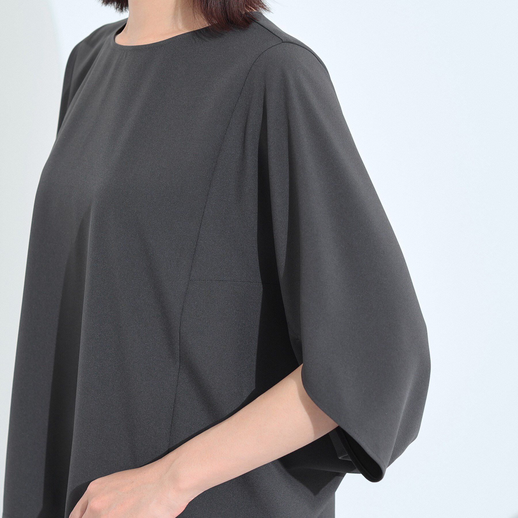 INDIVI「【体型カバー/SETUP可能】ジョーゼット　ドルマンブラウス」|シャツ・ブラウス|