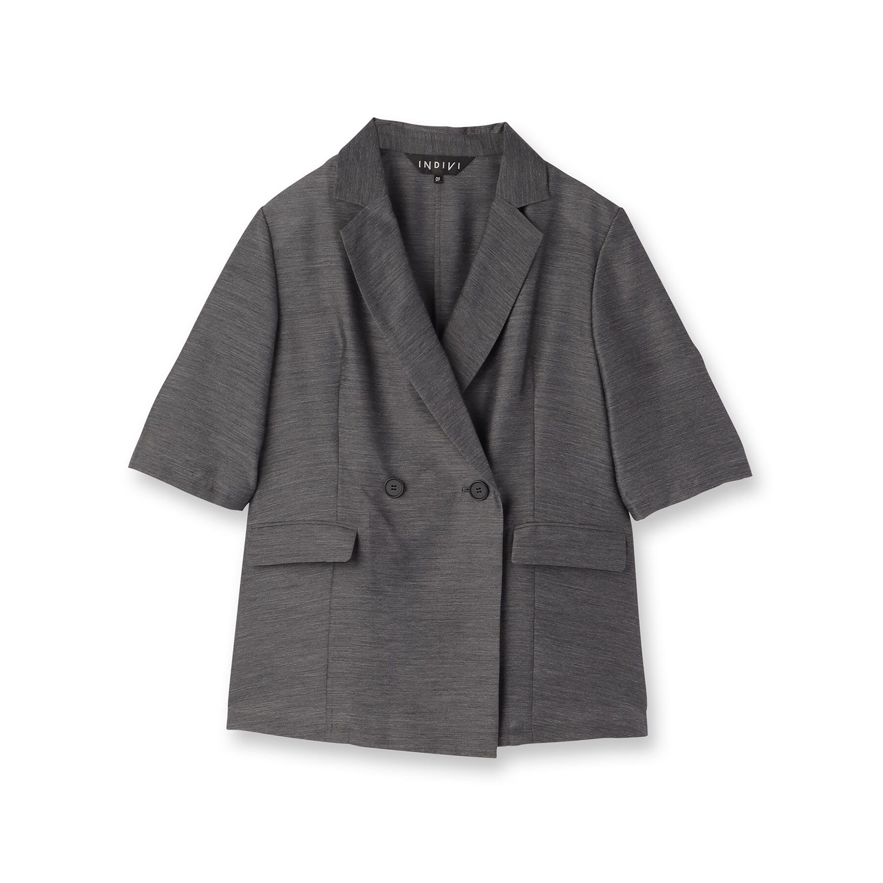 INDIVI「ライトダブルジャケット」|テーラードジャケット|