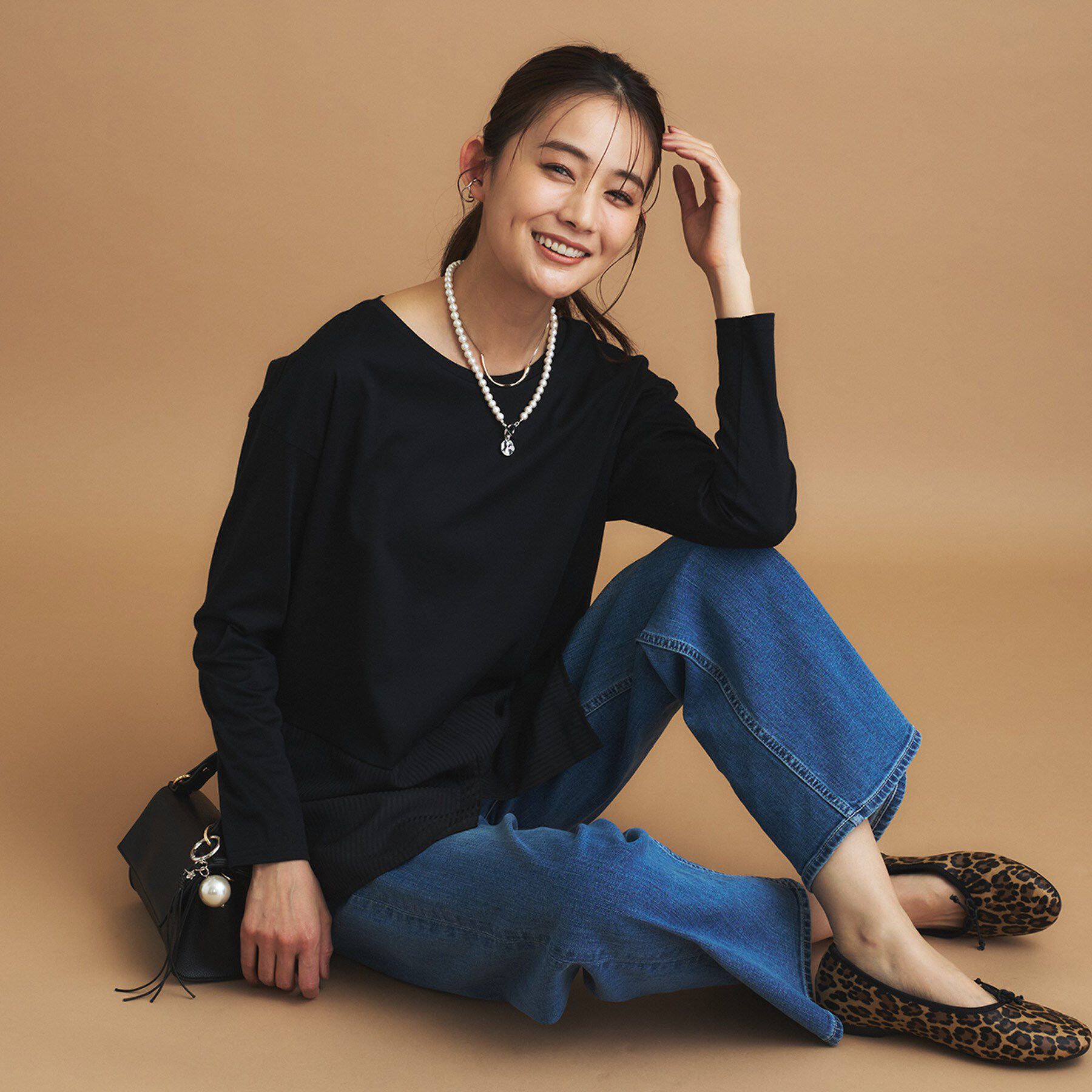 INDIVI「【コットン】シャツ切り替えカットソー」|Tシャツ・カットソー|