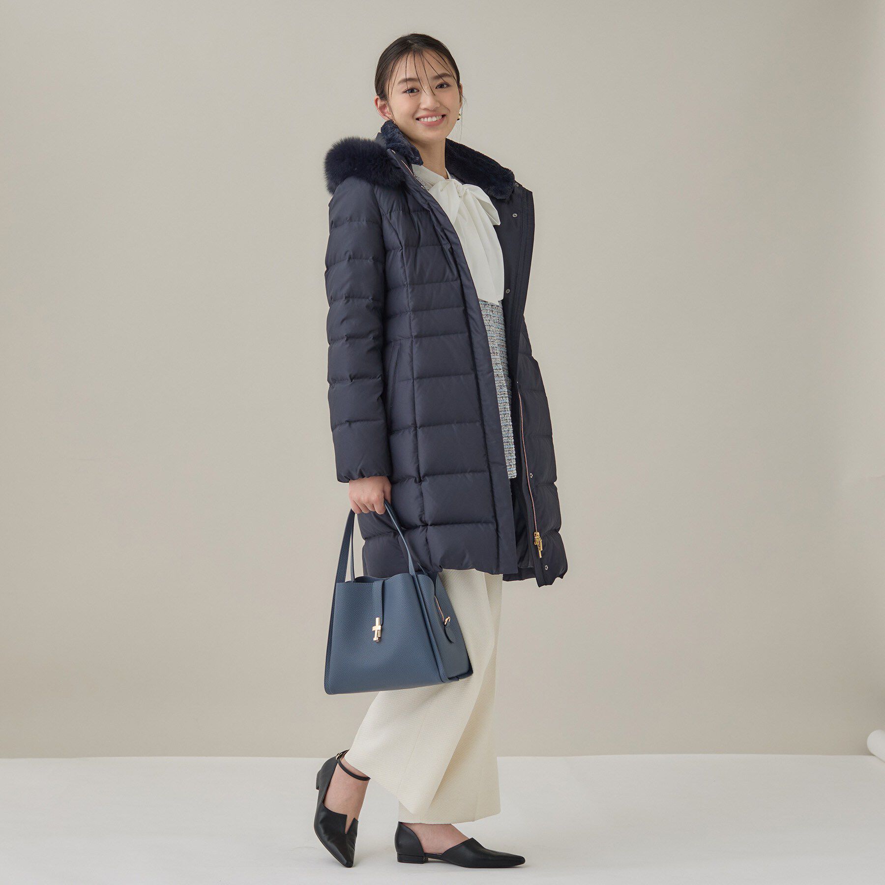 INDIVI「【名品／撥水／抗菌防臭】ロング丈リサイクルダウンコート」|ダウン|