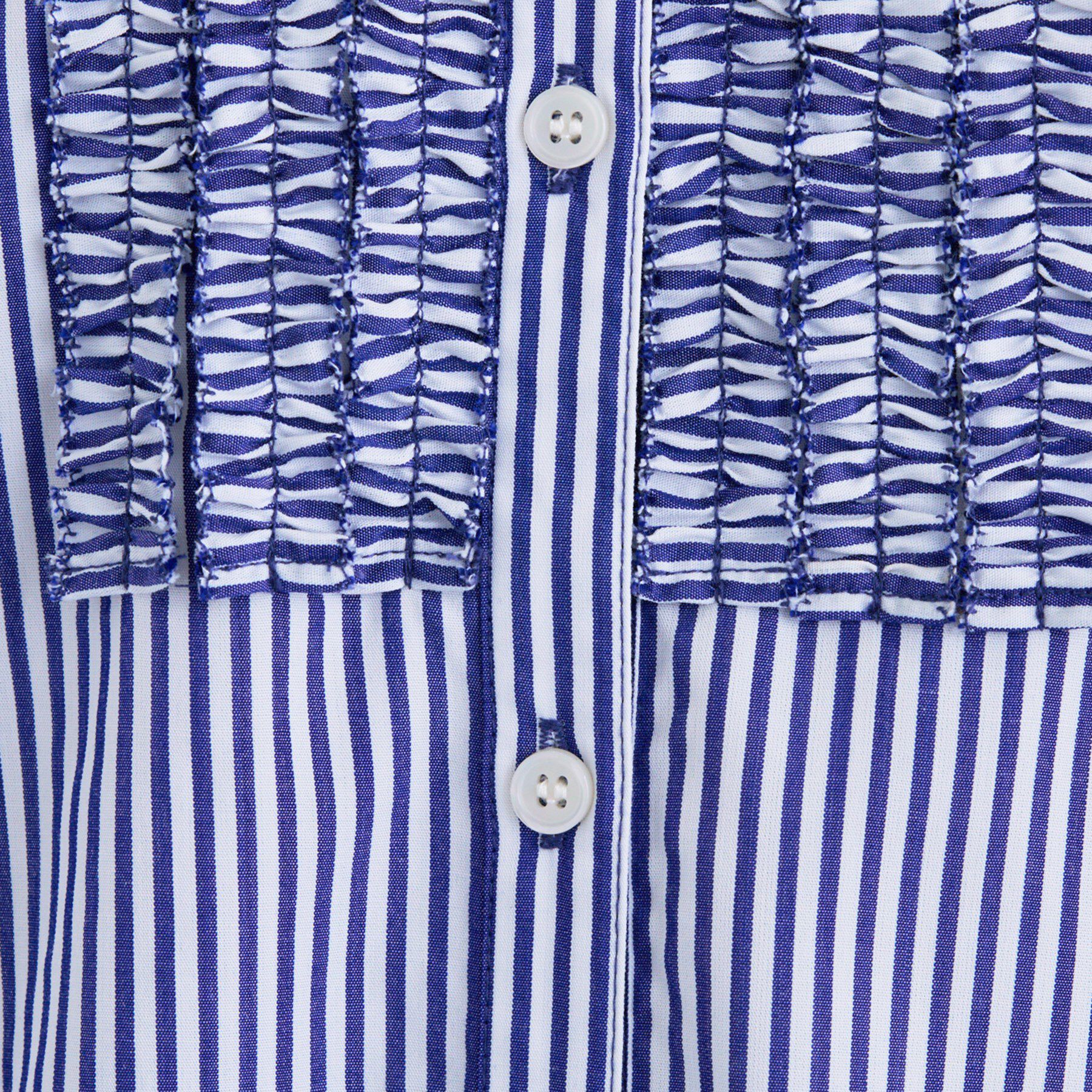 INDIVI「【洗える】胸元タックフリル長袖ブラウス」|シャツ・ブラウス|