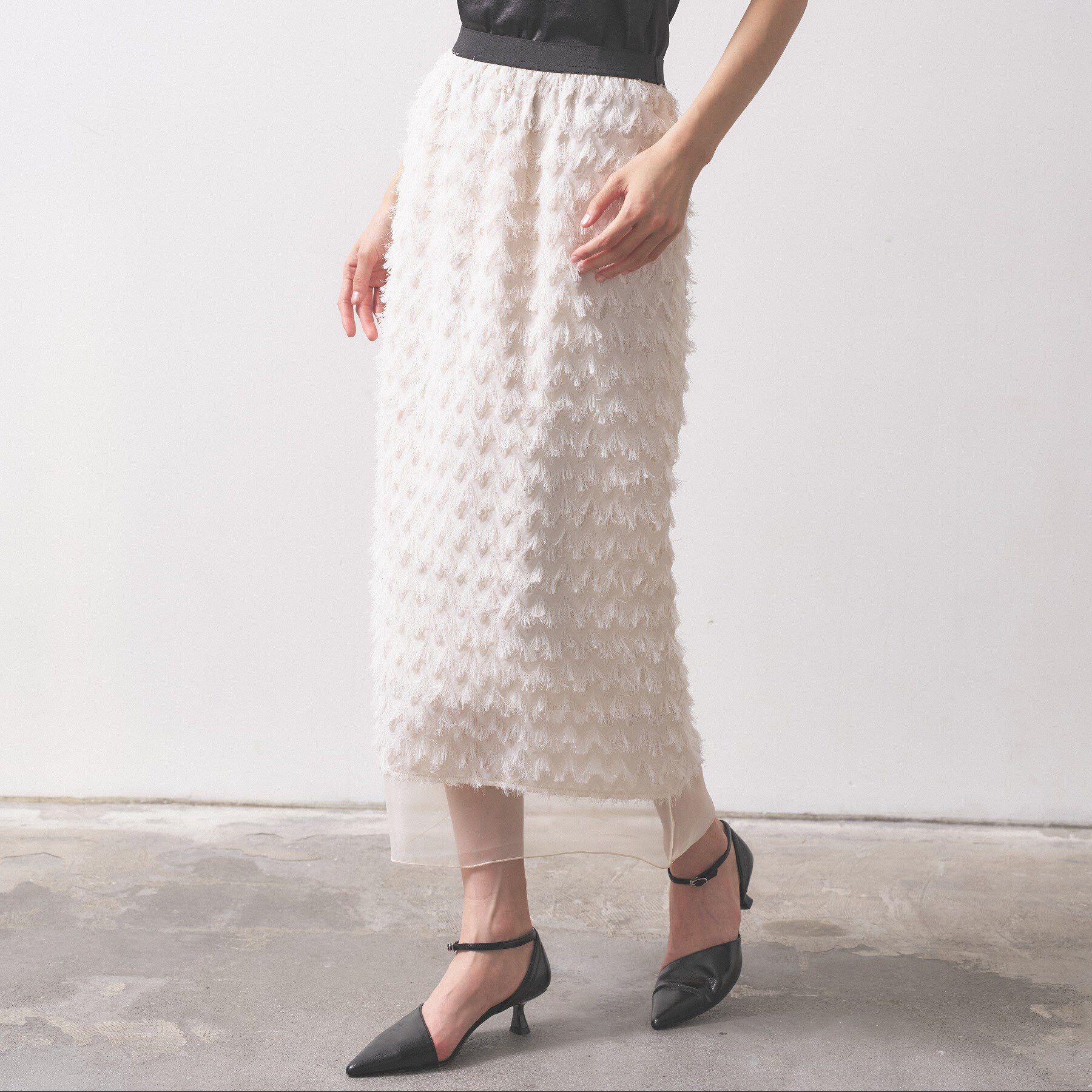 GALLEST「【オケージョン／セレモニー】フリンジタイトスカート」|スカート|