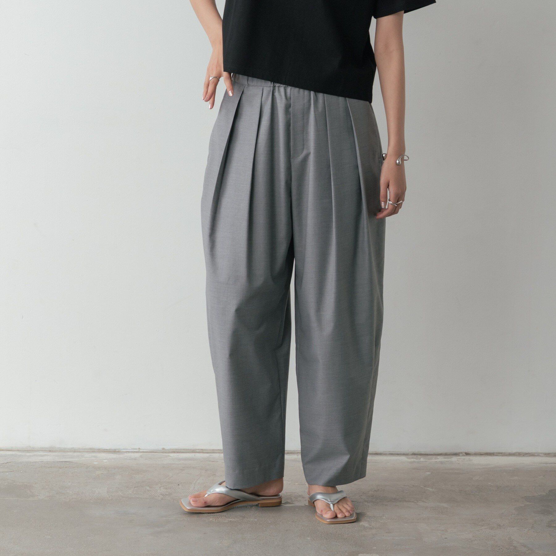 GALLEST「カーヴィーパンツ」|その他|グレー(912)