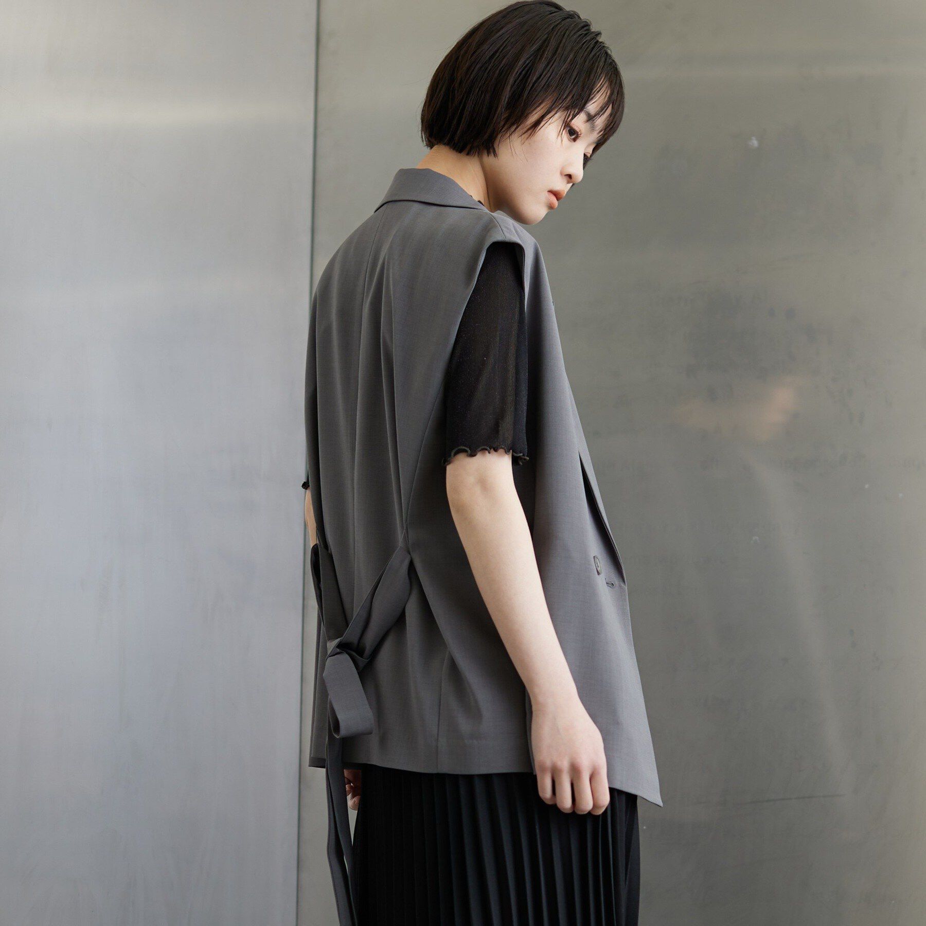 GALLEST「Comfy SET UP｜ベルテッドジレ【セットアップ対応／通勤／カセット服／接触冷感／UVカット】」|ベスト・ジレ|