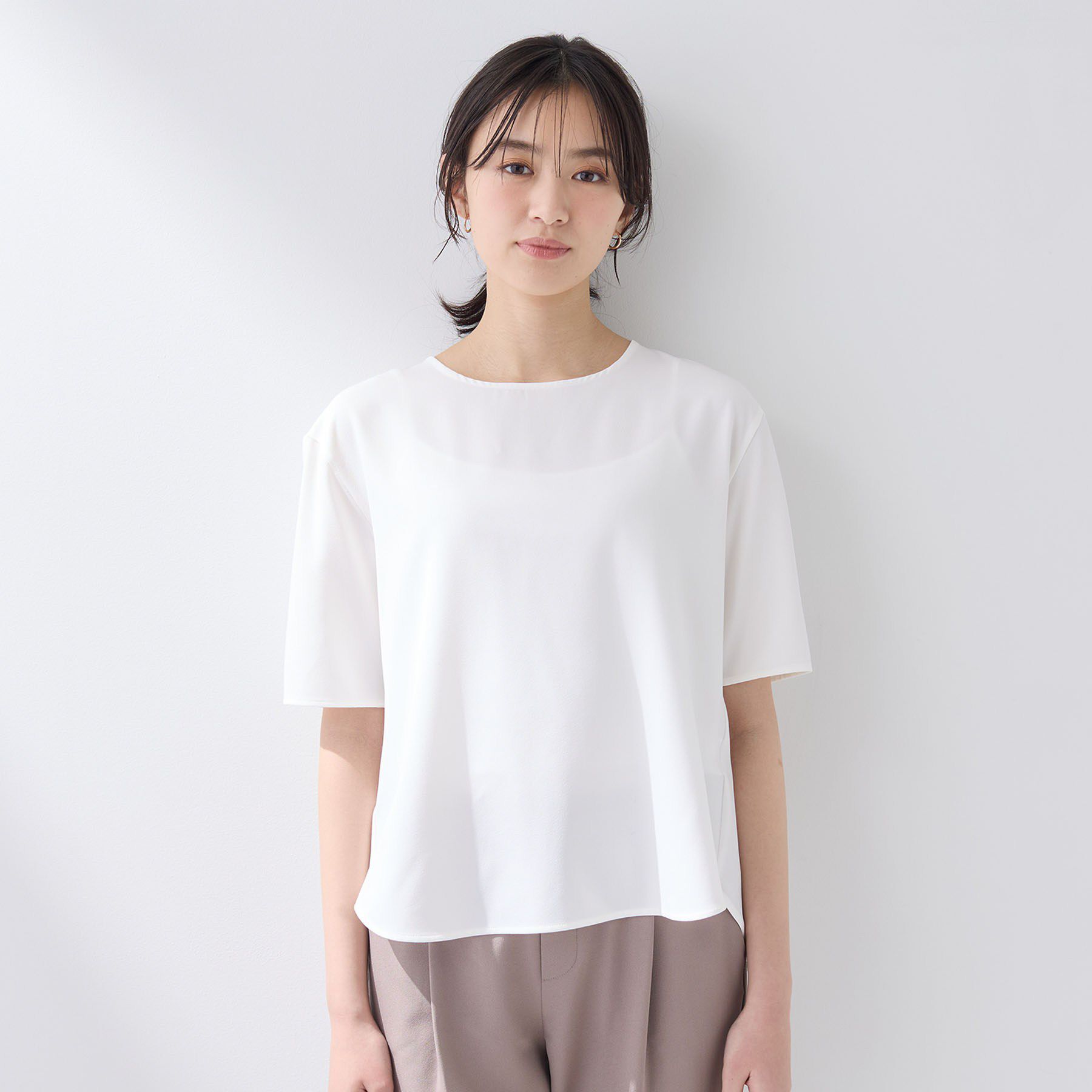 INDIVI「【SETUP可能】エアリーバックシャンブラウス」|Tシャツ・カットソー|