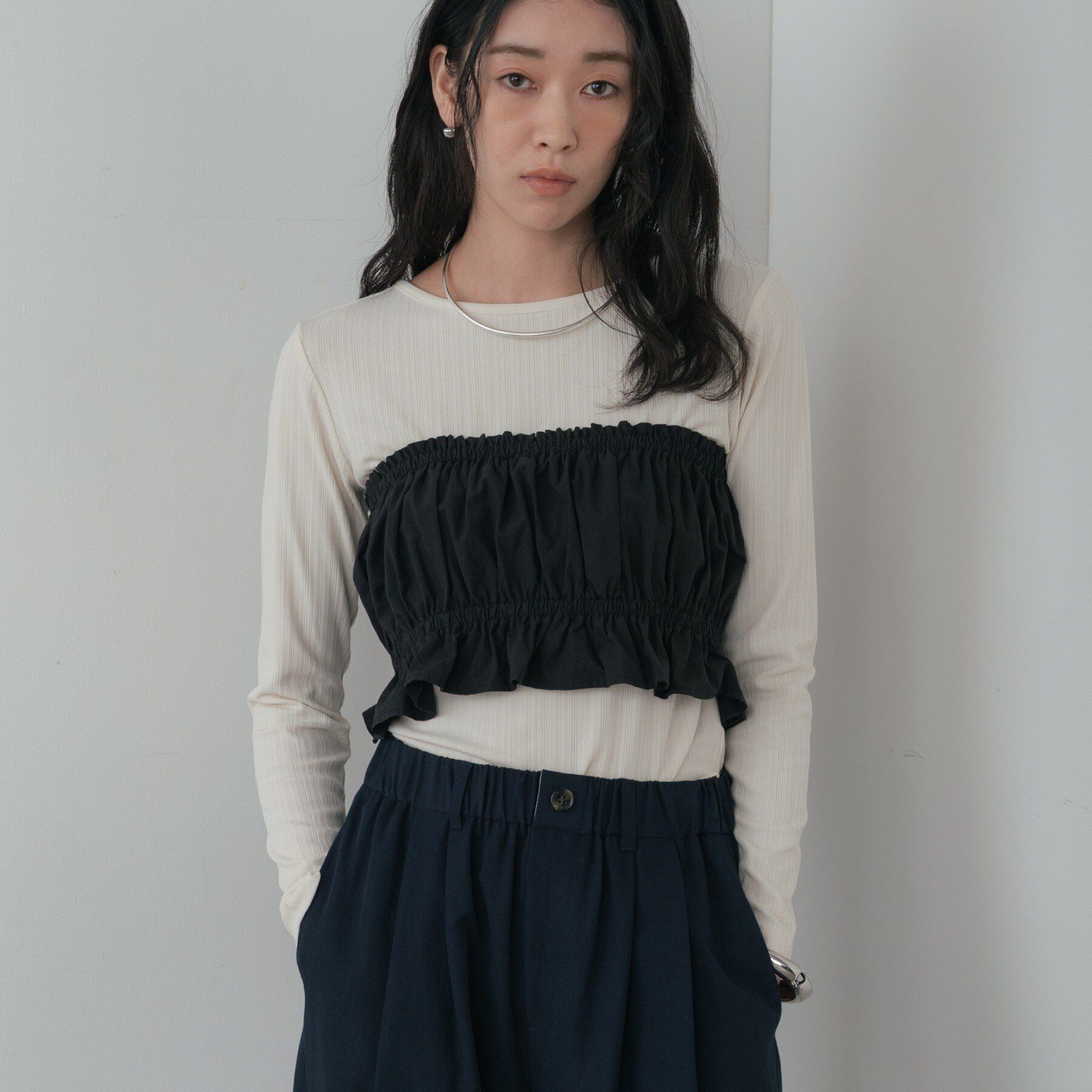 GALLEST「シャーリングチューブトップ」|シャツ・ブラウス|