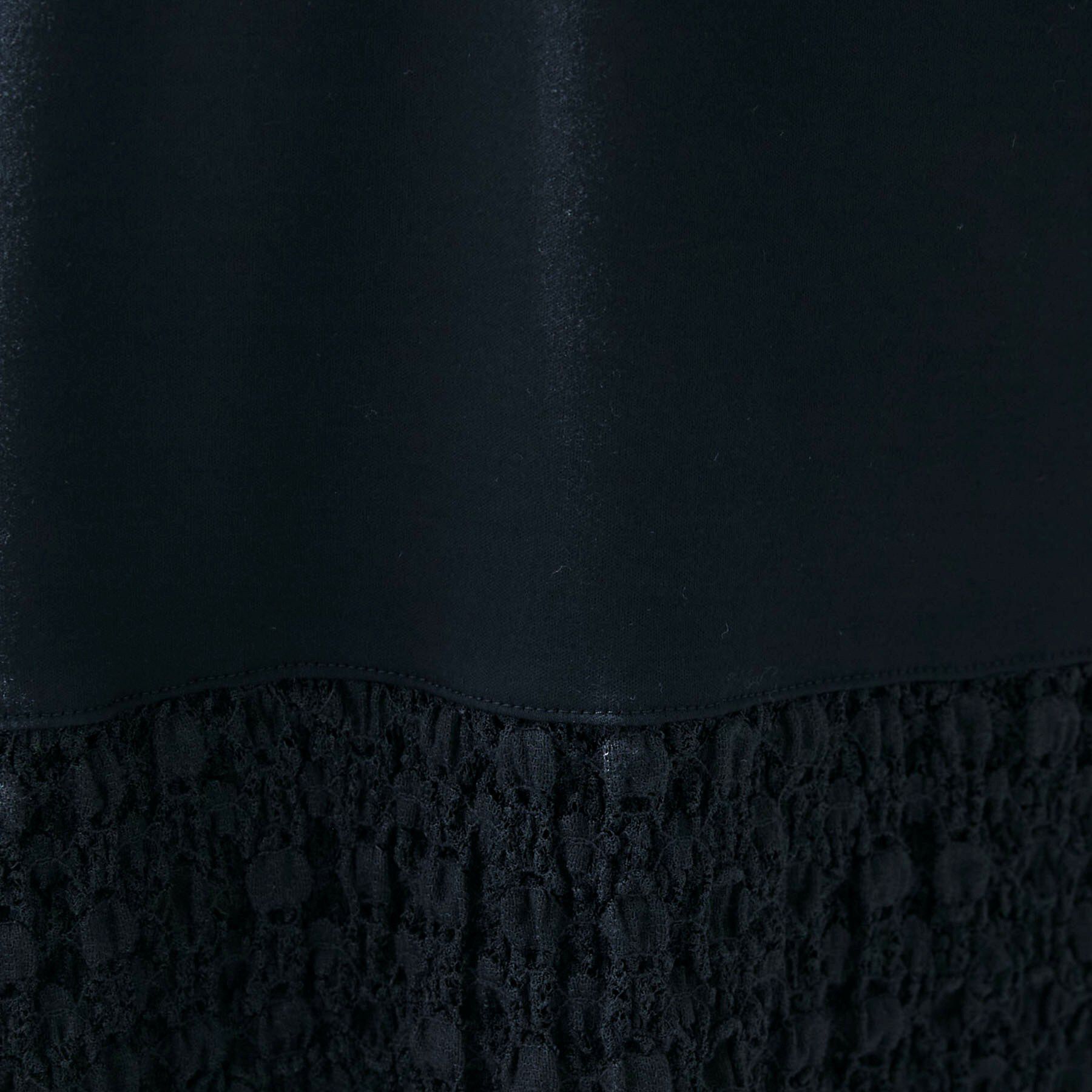 INDIVI「【洗える／レイヤードにおすすめ】シャーリングレース ロングTシャツ」|Tシャツ・カットソー|