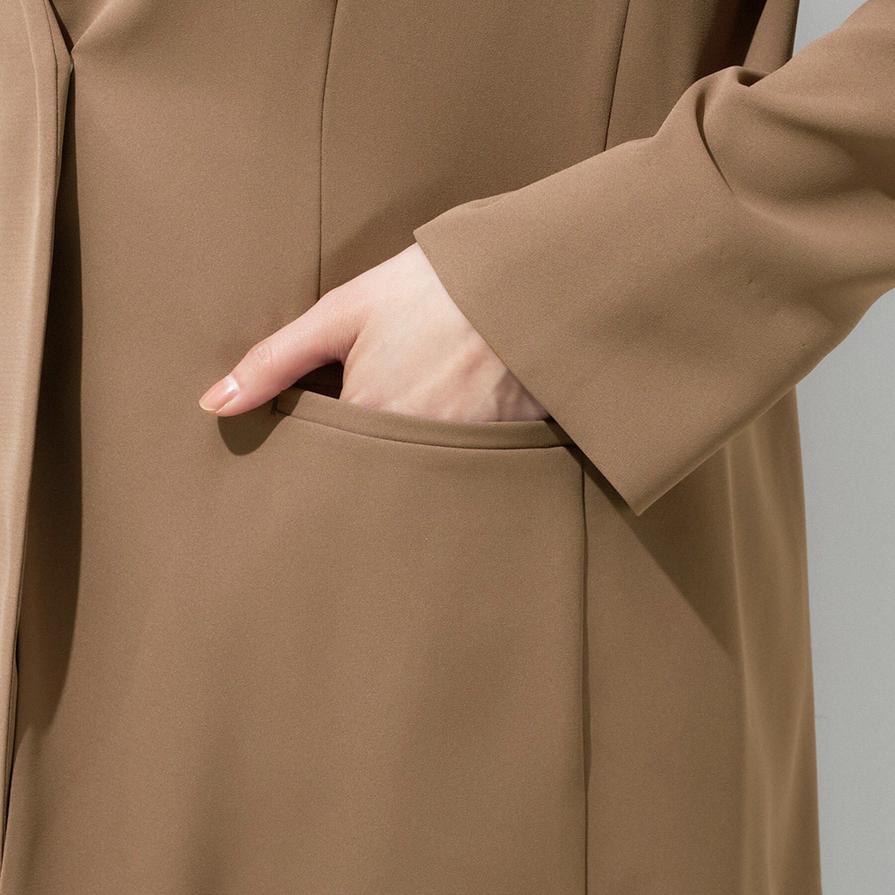 INDIVI「【さらに軽く軽快！／着る日傘】ノーカラージャケット」|ノーカラージャケット|