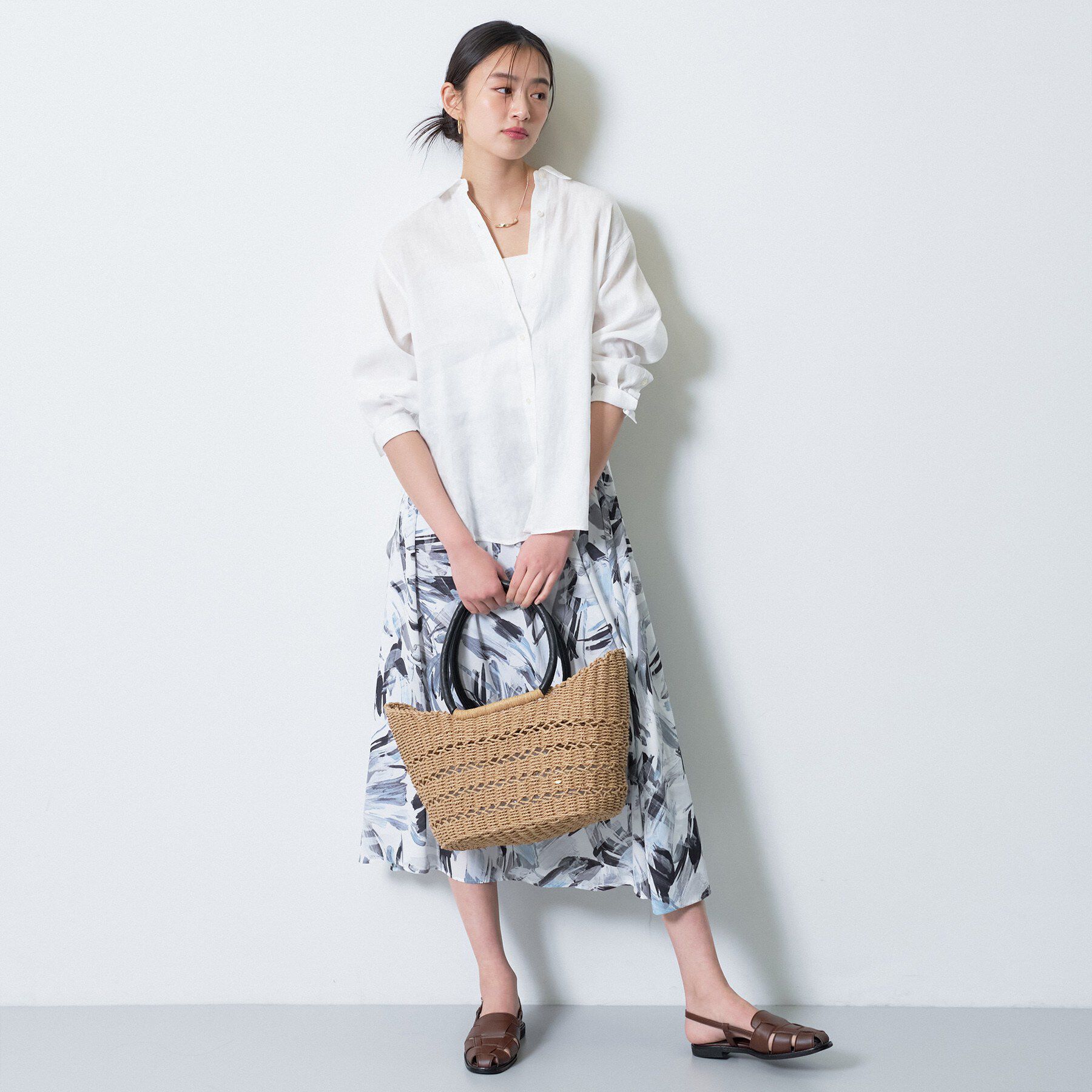 INDIVI「【接触冷感／2WAY】カシュクールリネンシャツ」|シャツ・ブラウス|