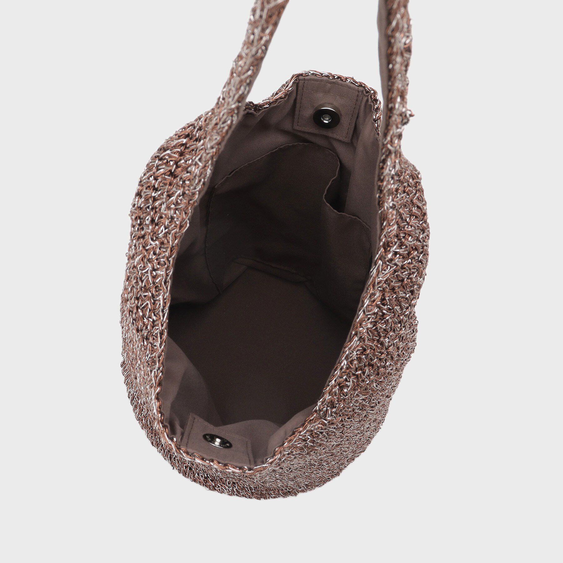 INDIVI「【大人カジュアル】メタリックかぎ編みボトルバッグ」|トートバッグ|