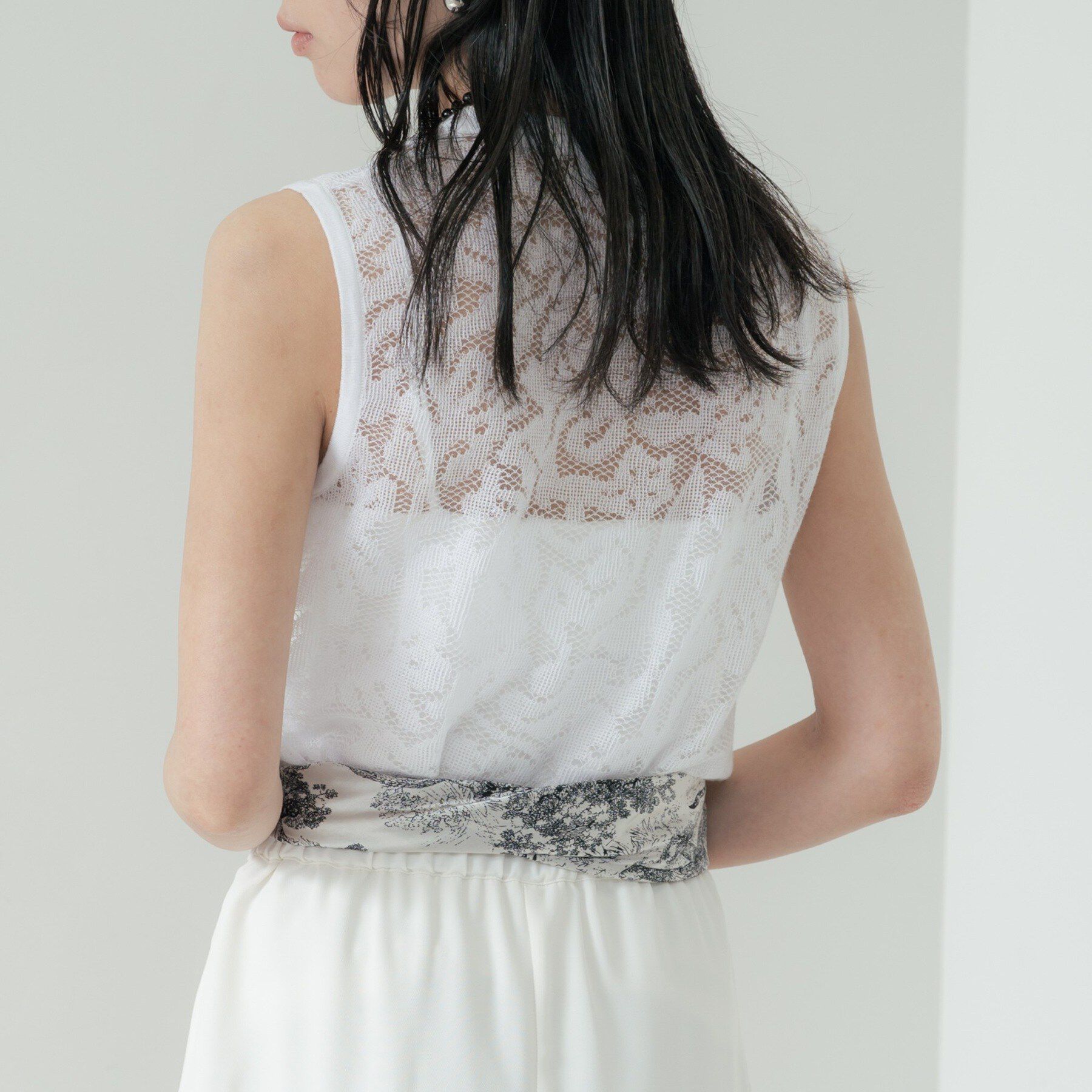 GALLEST「スリーブレスレースニット」|ニット・セーター|