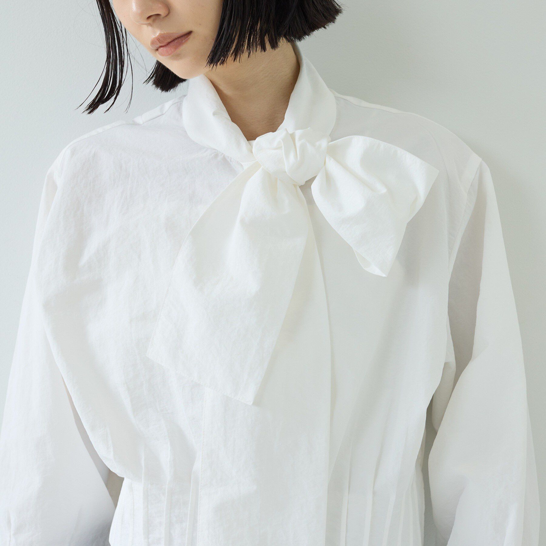 GALLEST「ボウタイシャツブルゾン」|シャツ・ブラウス|