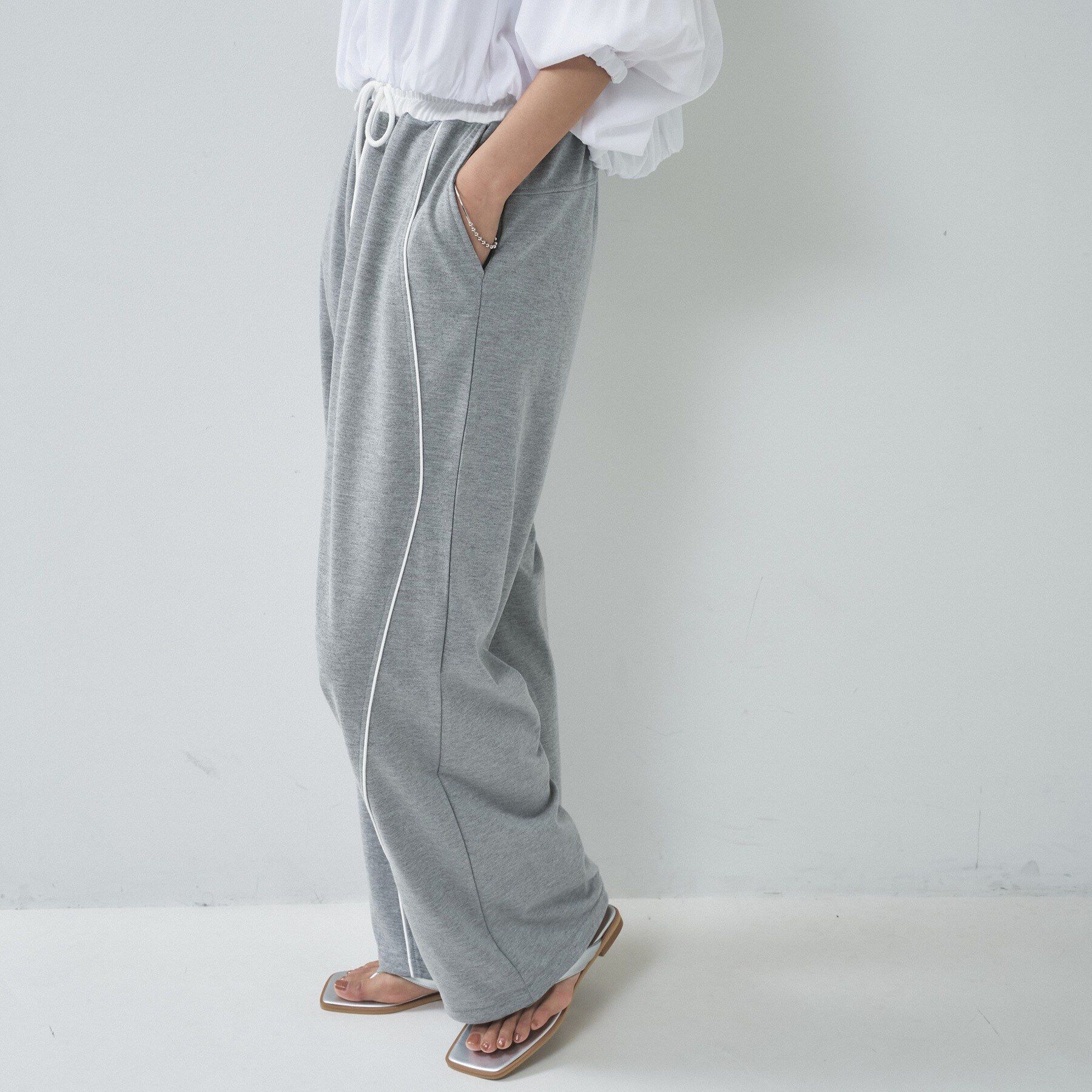 GALLEST「【一部店舗限定】パイピング裏毛ワイドパンツ」|その他|