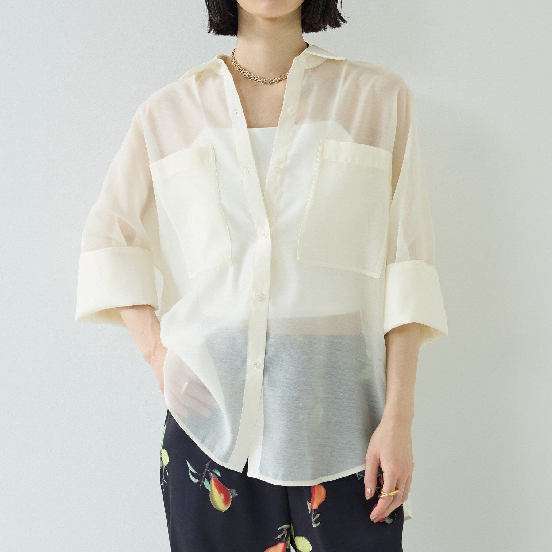 GALLEST「シアーコクーンブラウス」|シャツ・ブラウス|