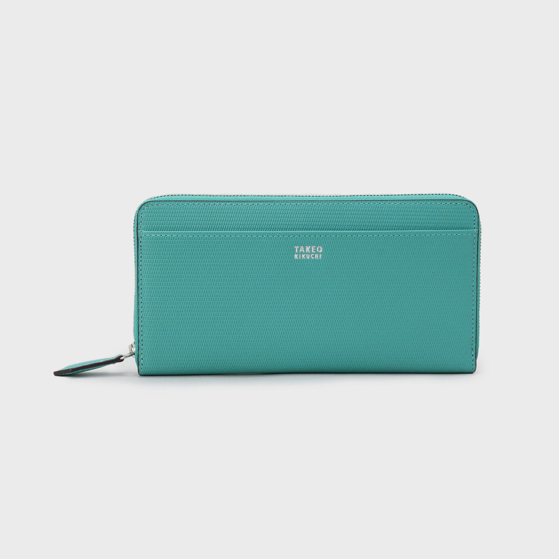 TAKEO KIKUCHI「【ソフト＆ナチュラル】ミニメッシュ レザー　ラウンドファスナー長財布」|財布|ブルーグリーン(59