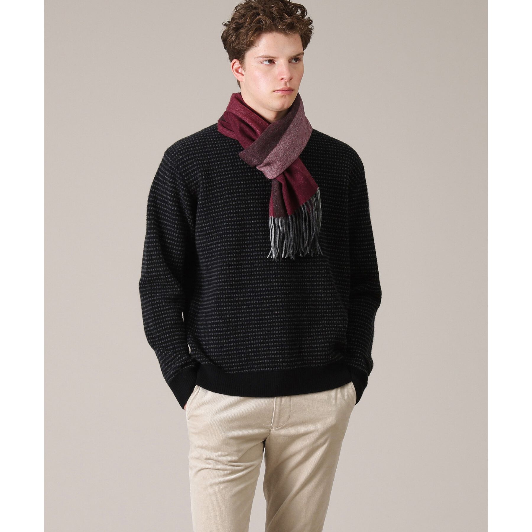 TAKEO KIKUCHI「【カシミヤ100%】パネル カシミヤマフラー」|ストール|