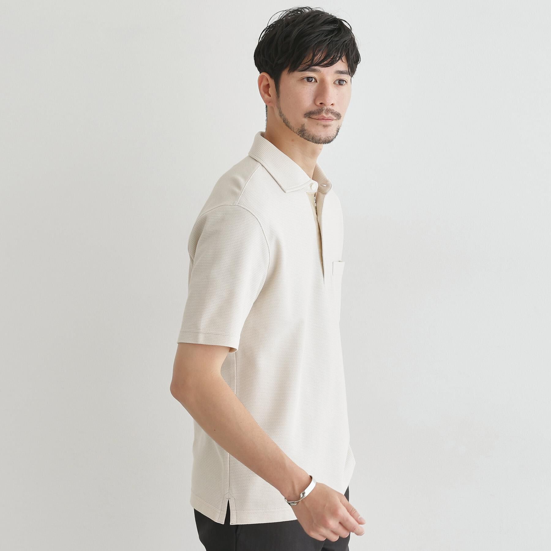 TAKEO KIKUCHI「【抗菌防臭／9色5サイズ展開】ハニカムメランジ ポロシャツ」|ポロシャツ|