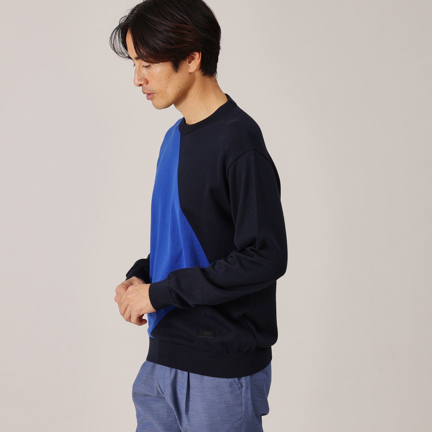 TAKEO KIKUCHI「【Made in JAPAN】スクエア インターシャ ニット」|ニット・セーター|