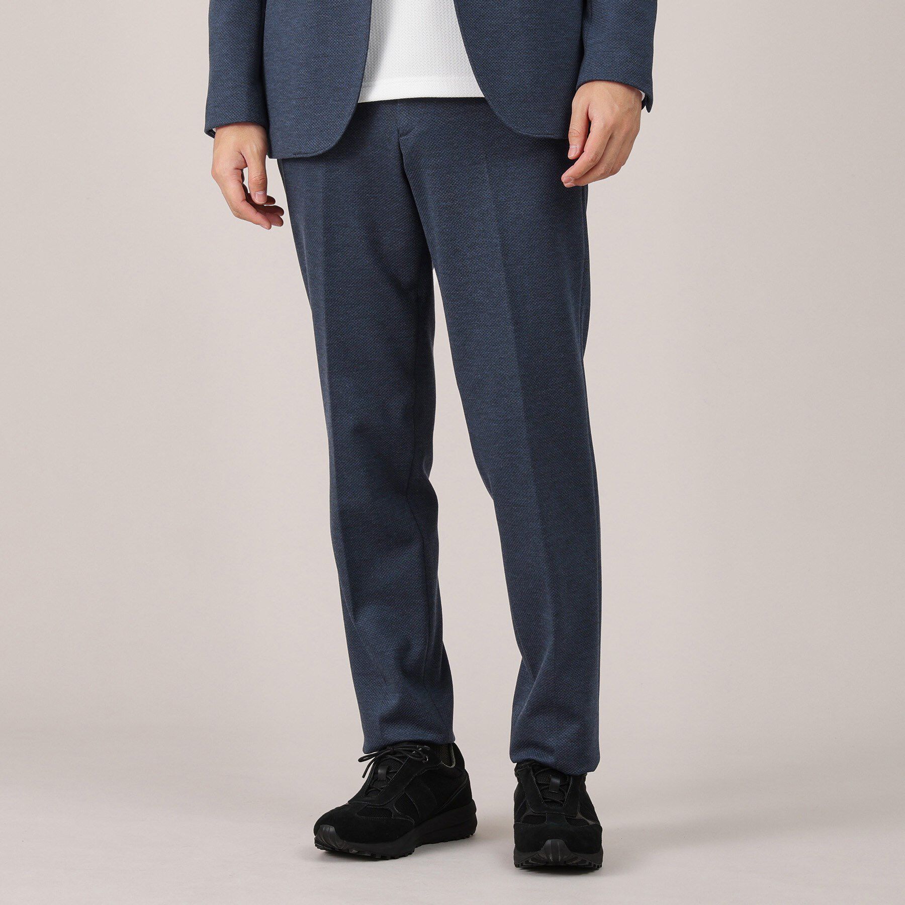 TAKEO KIKUCHI「メランジ ハニカム ストレッチ パンツ」|その他|ブルー(093)