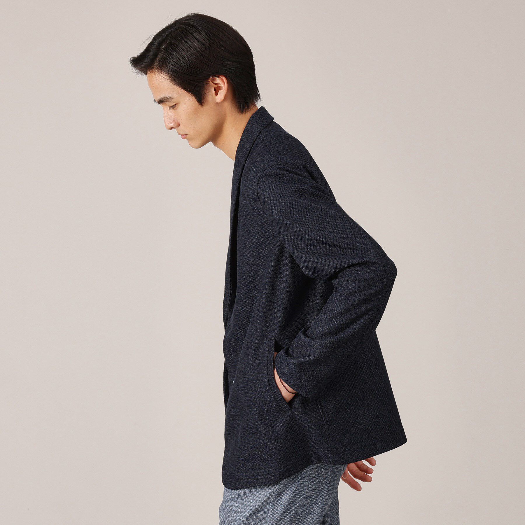 TAKEO KIKUCHI「【抗菌防臭】尾州リネンブレンド ドビーメッシュ カーディガン」|カーディガン|