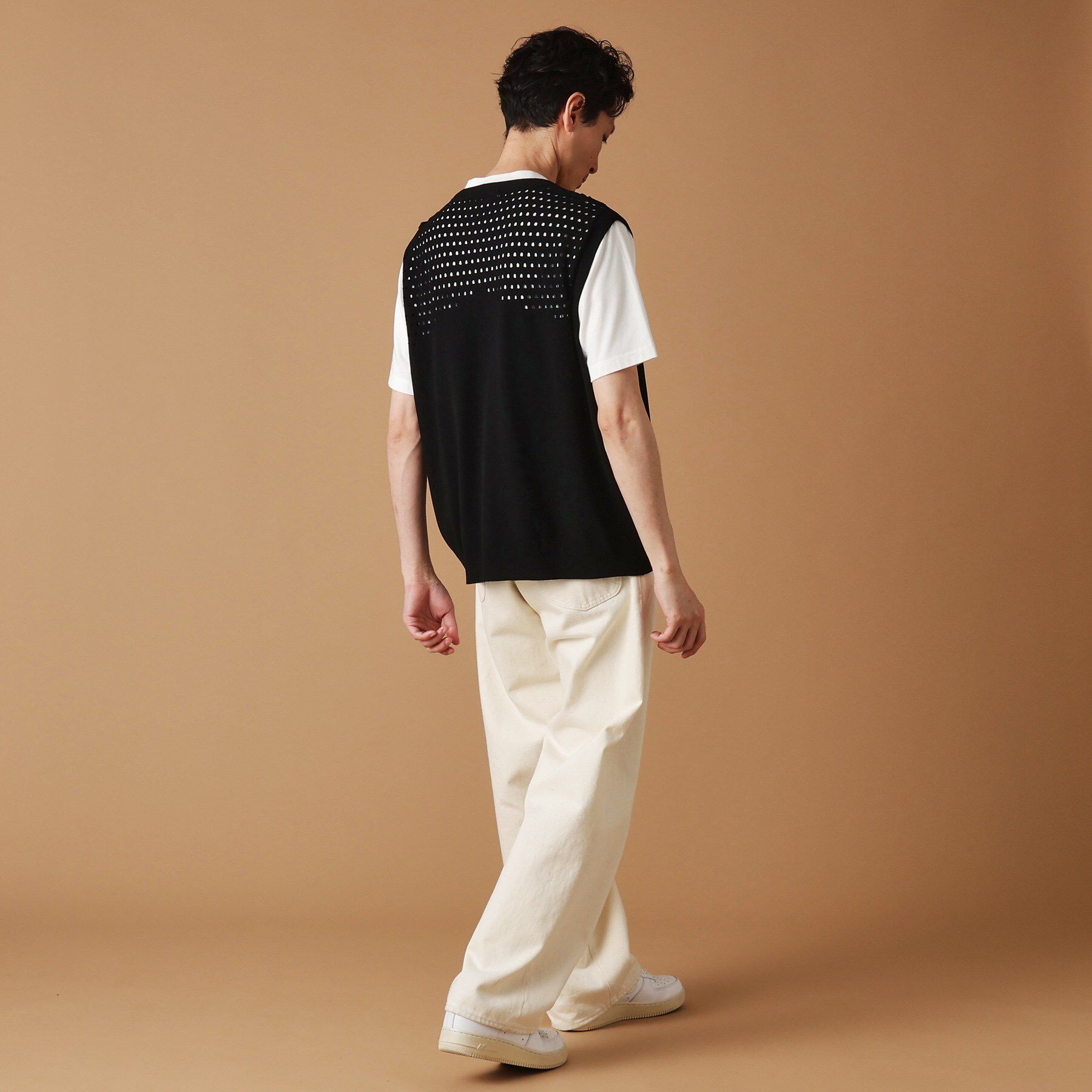 40CARATS&525「透け編みニットべスト」|ニット・セーター|