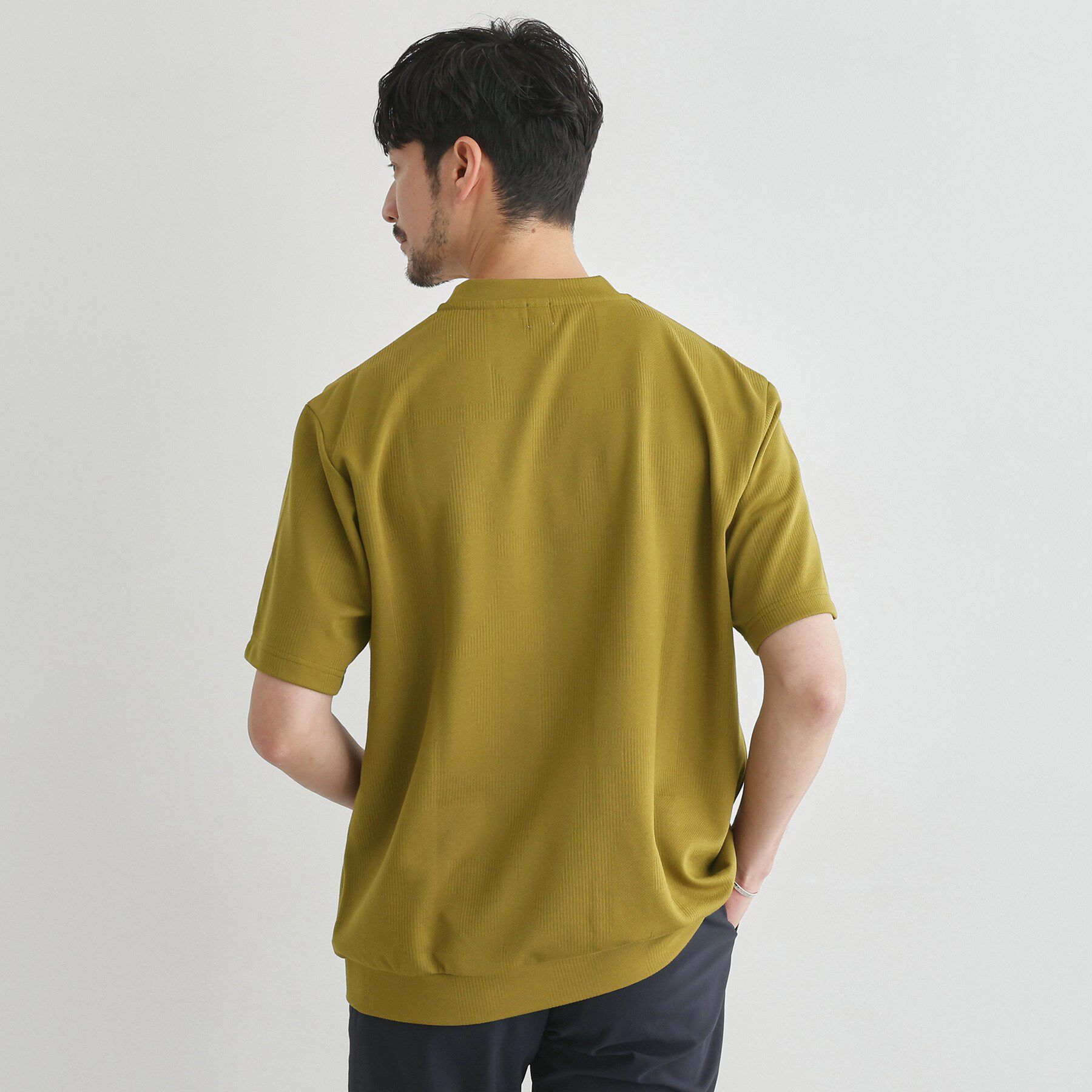 TAKEO KIKUCHI「【尾州ファブリック】 スライドパズル柄 ポンチ プルオーバー」|Tシャツ・カットソー|