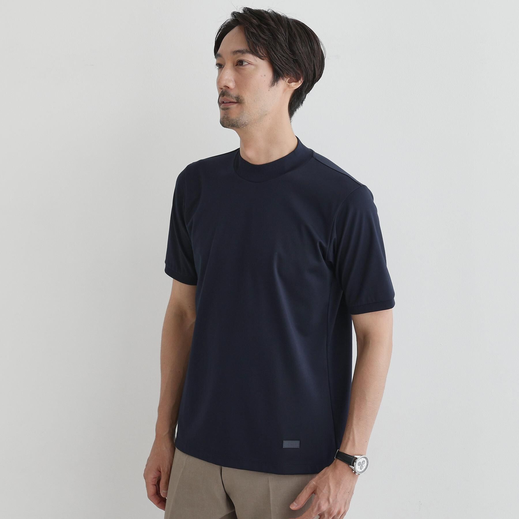TAKEO KIKUCHI「【COOL CITY WEAR】モックネック プルオーバー /接触冷感」|Tシャツ・カットソー|