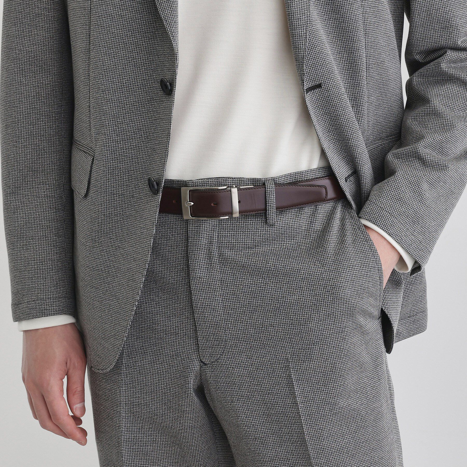 TAKEO KIKUCHI「クロコ型押しリバーシブルドレスベルト」|ベルト|