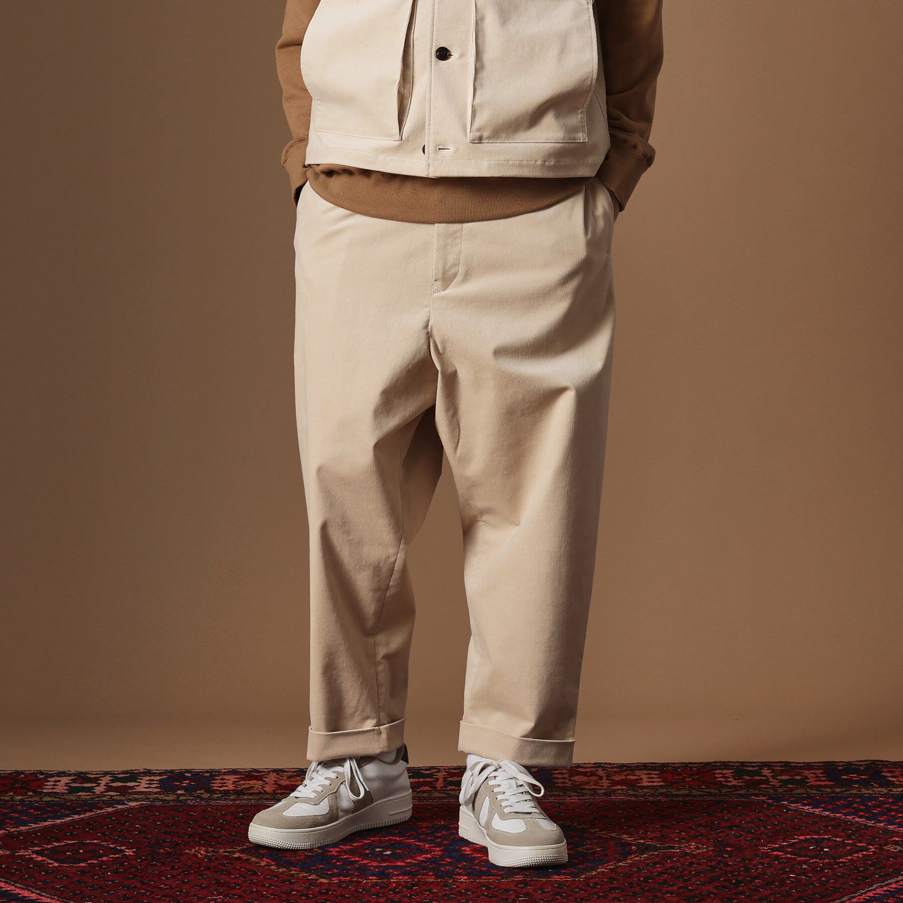 40CARATS&525「【Sサイズ～】コーデュロイペグトップパンツ」|その他|アイボリー(004)