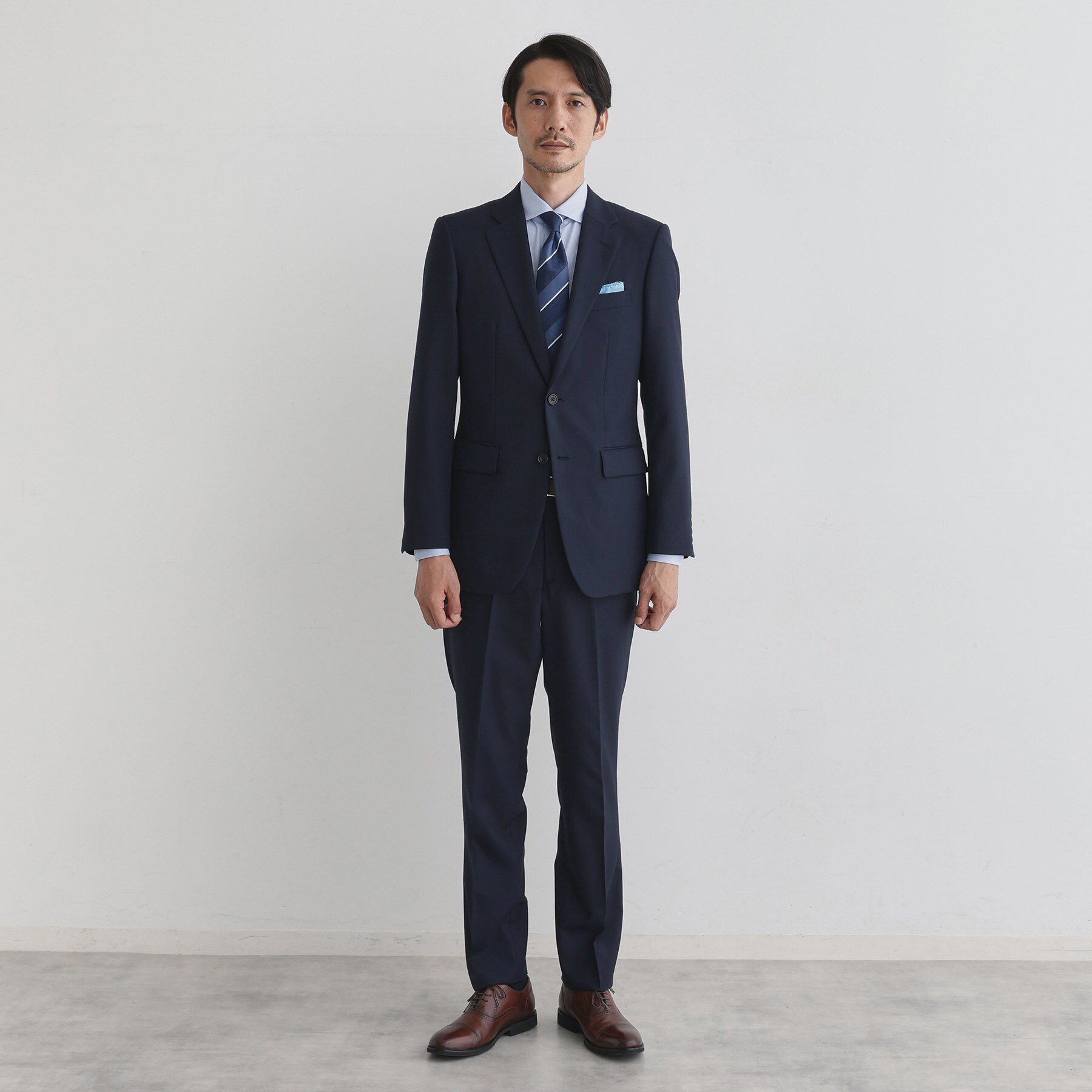 TAKEO KIKUCHI「シャドーオルタネートストライプ スーツ」|スーツ|ブルー(393)