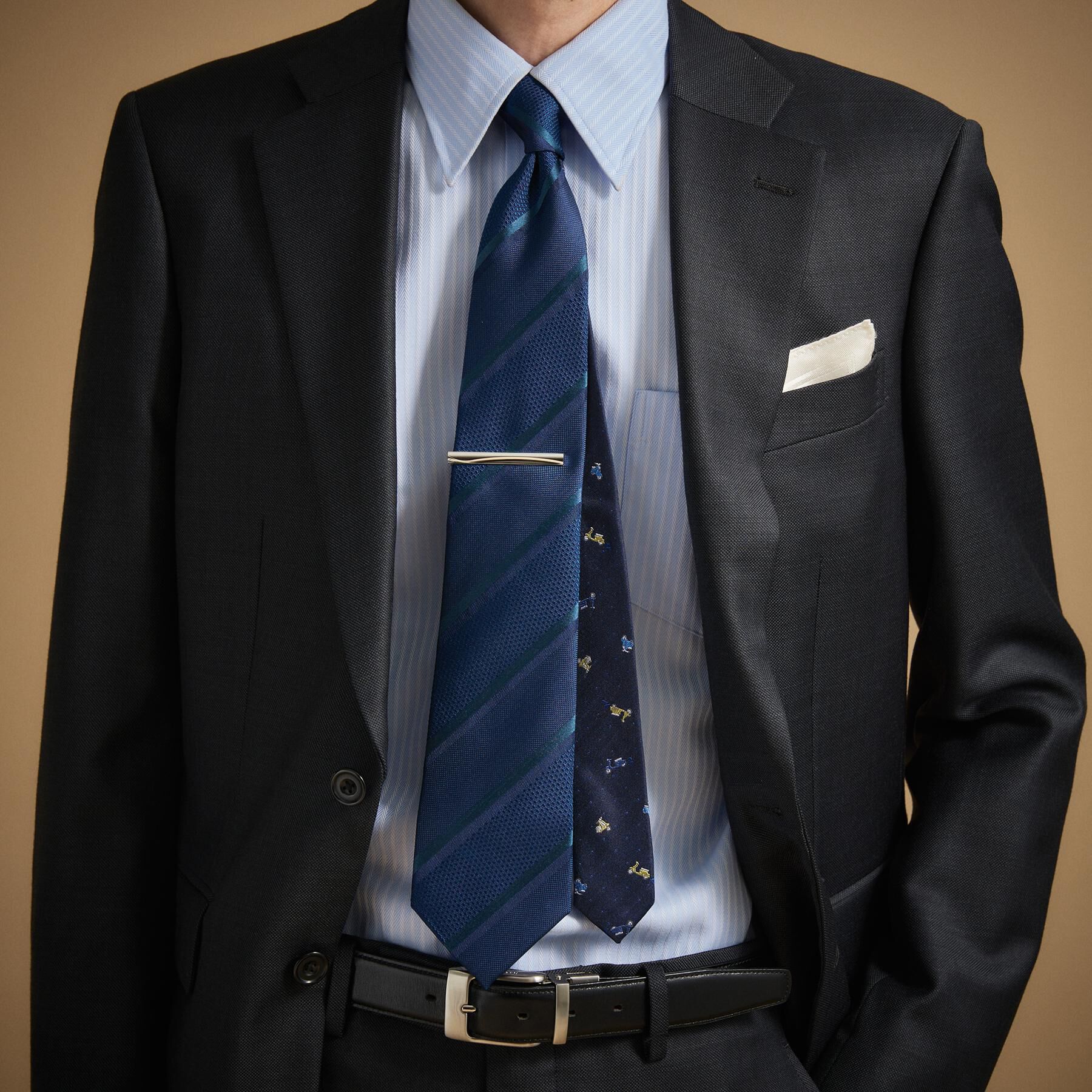 TAKEO KIKUCHI「【BOXセット】クラシックシャドーストライプ ネクタイ＆タイバー」|ネクタイ・蝶ネクタイ|