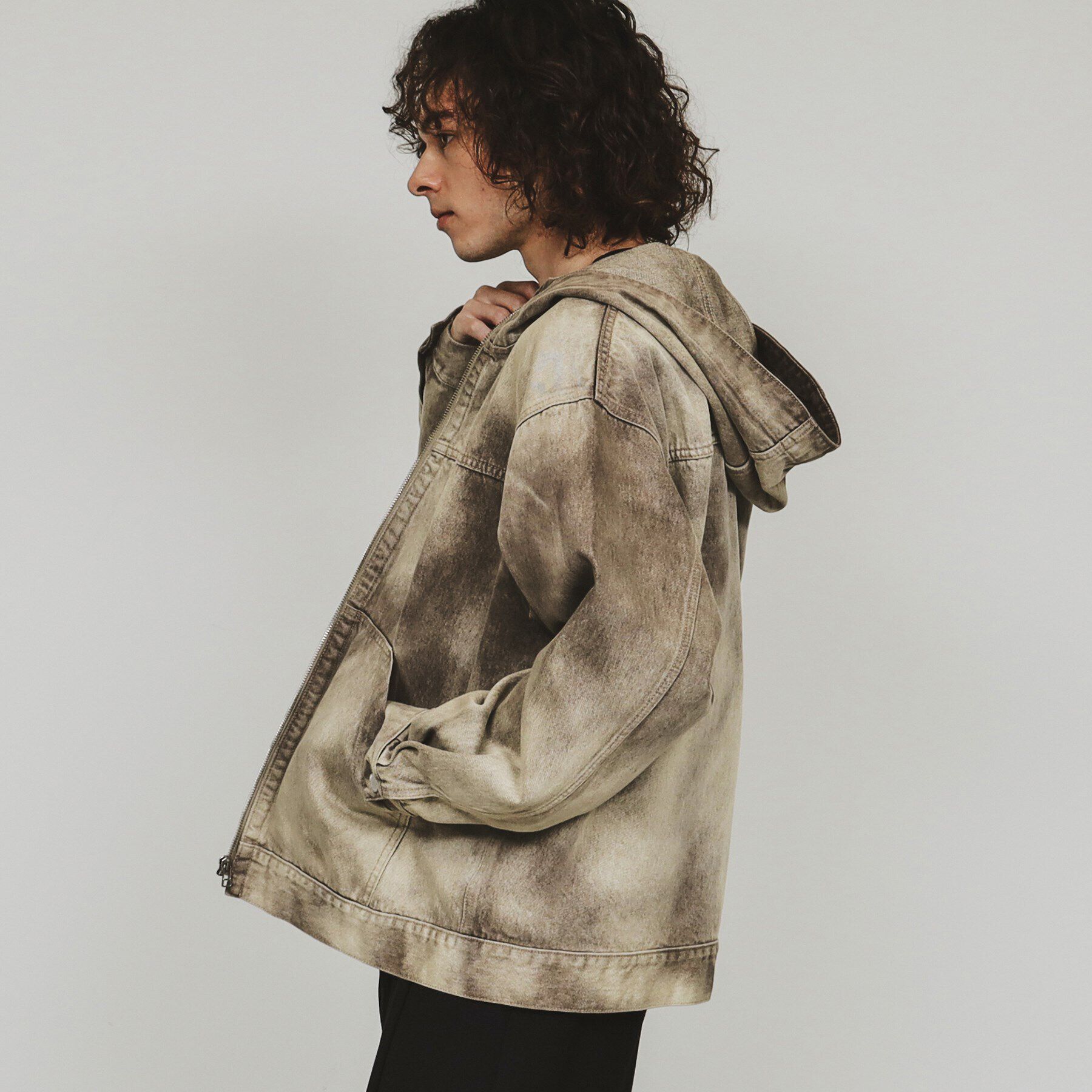 tk.TAKEO KIKUCHI「【セットアップ対応】フーデットデニムブルゾン」|ブルゾン・スタジャン|