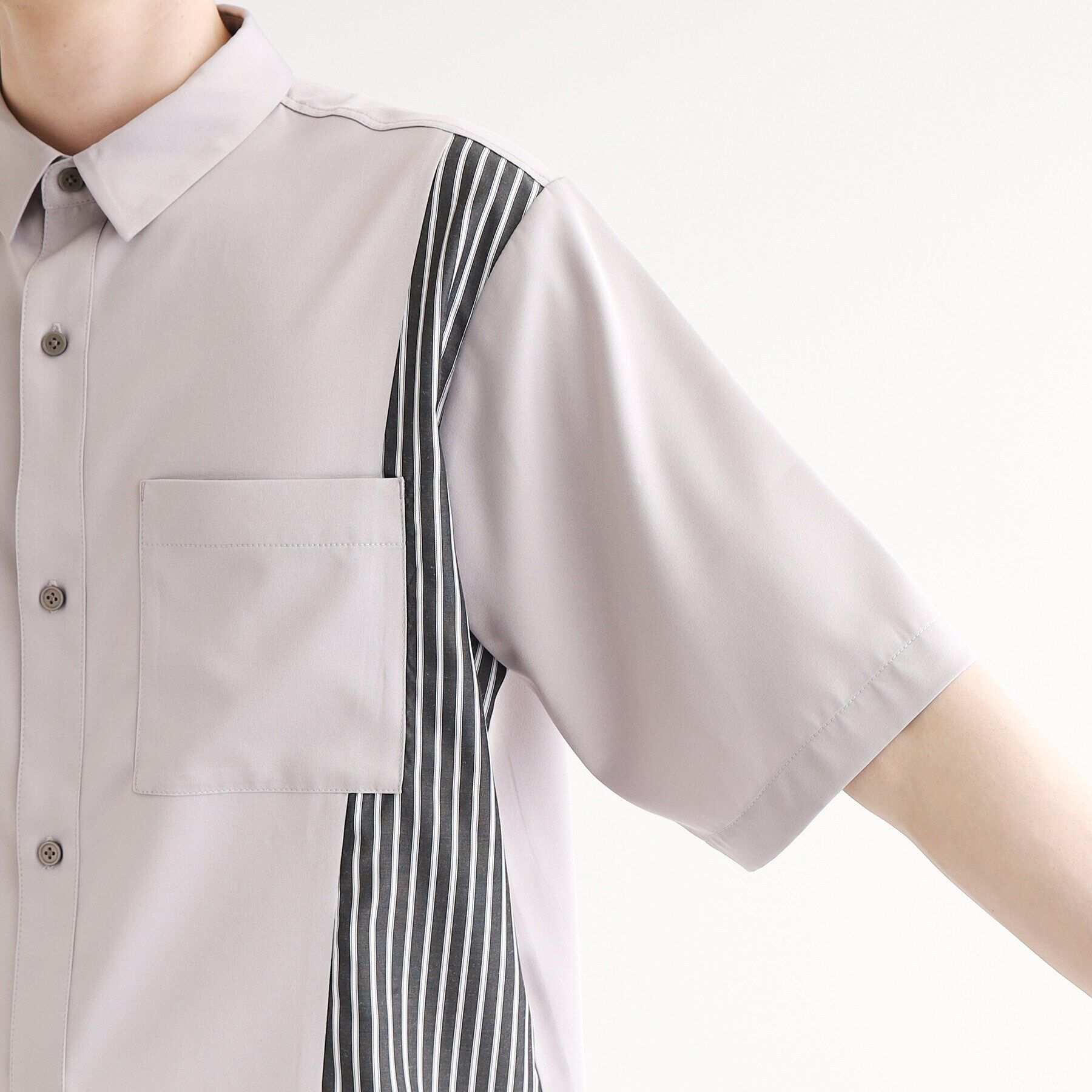 tk.TAKEO KIKUCHI「ストライプスイッチシャツ」|シャツ・ブラウス|