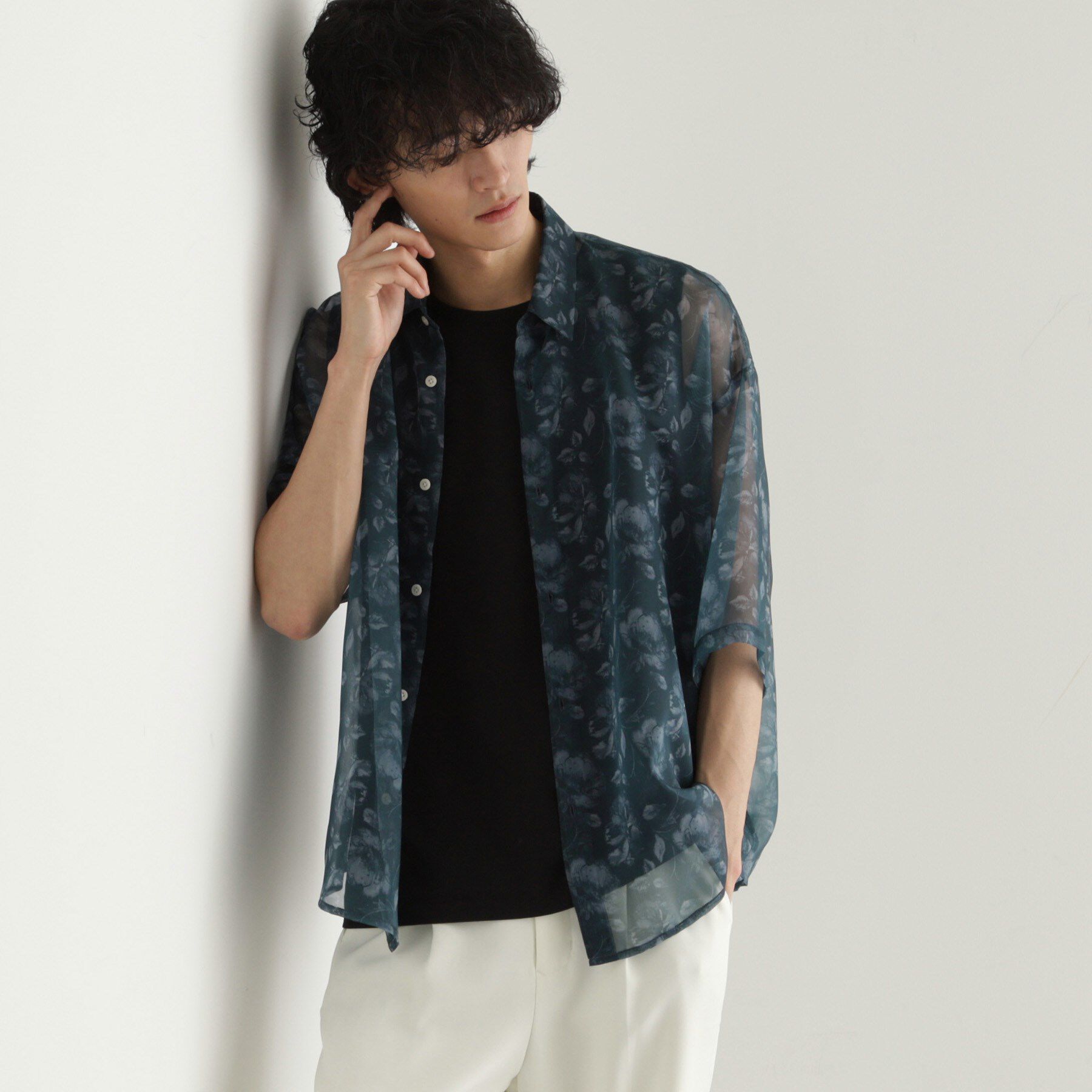 tk.TAKEO KIKUCHI「シアーフラワーシャツ」|シャツ・ブラウス|