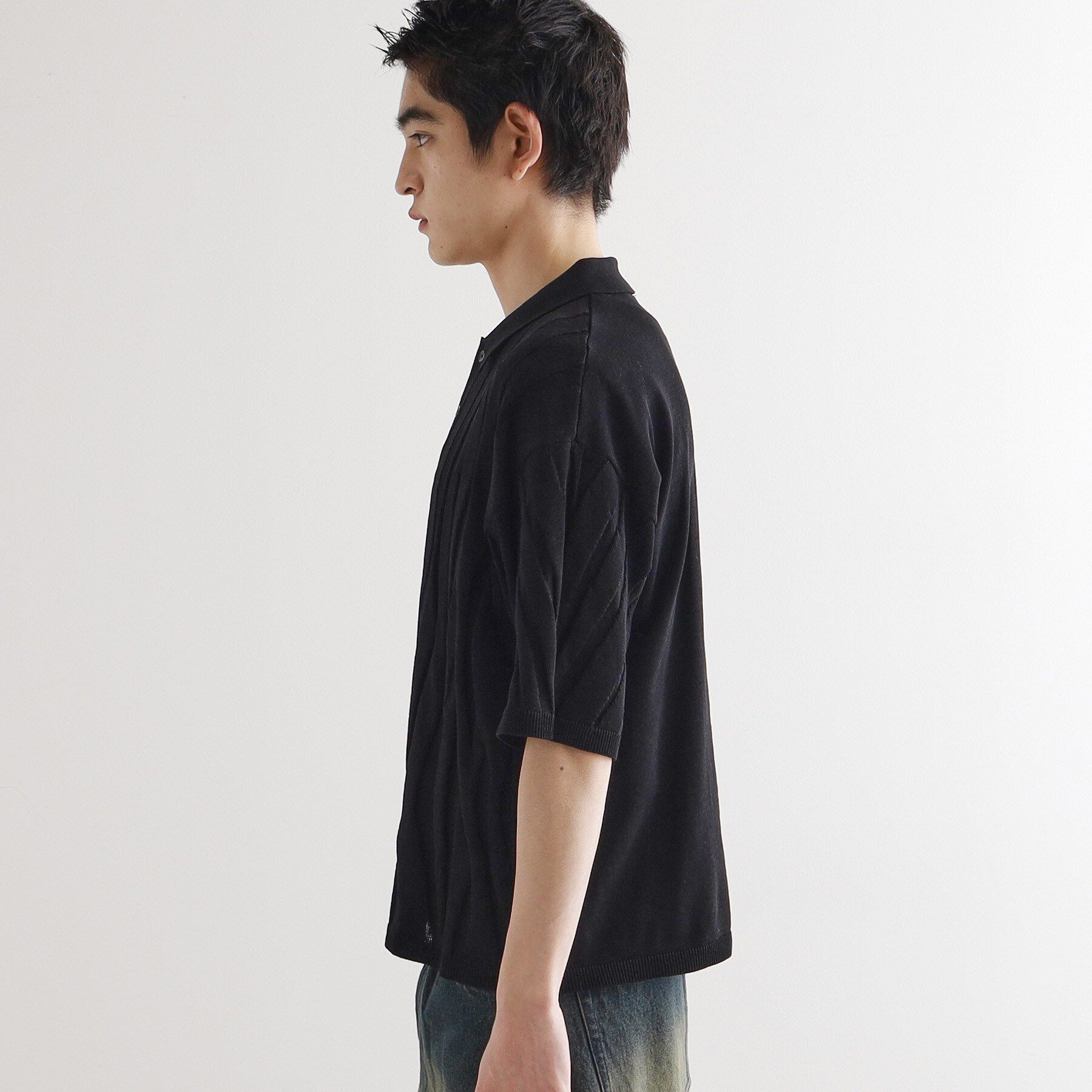 tk.TAKEO KIKUCHI「ジャカードニットポロ」|ニット・セーター|