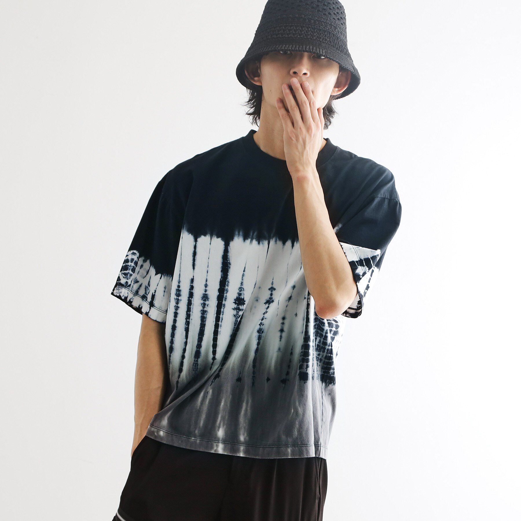 tk.TAKEO KIKUCHI「タイダイTシャツ（XSサイズあり）」|Tシャツ・カットソー|ブラック(419)