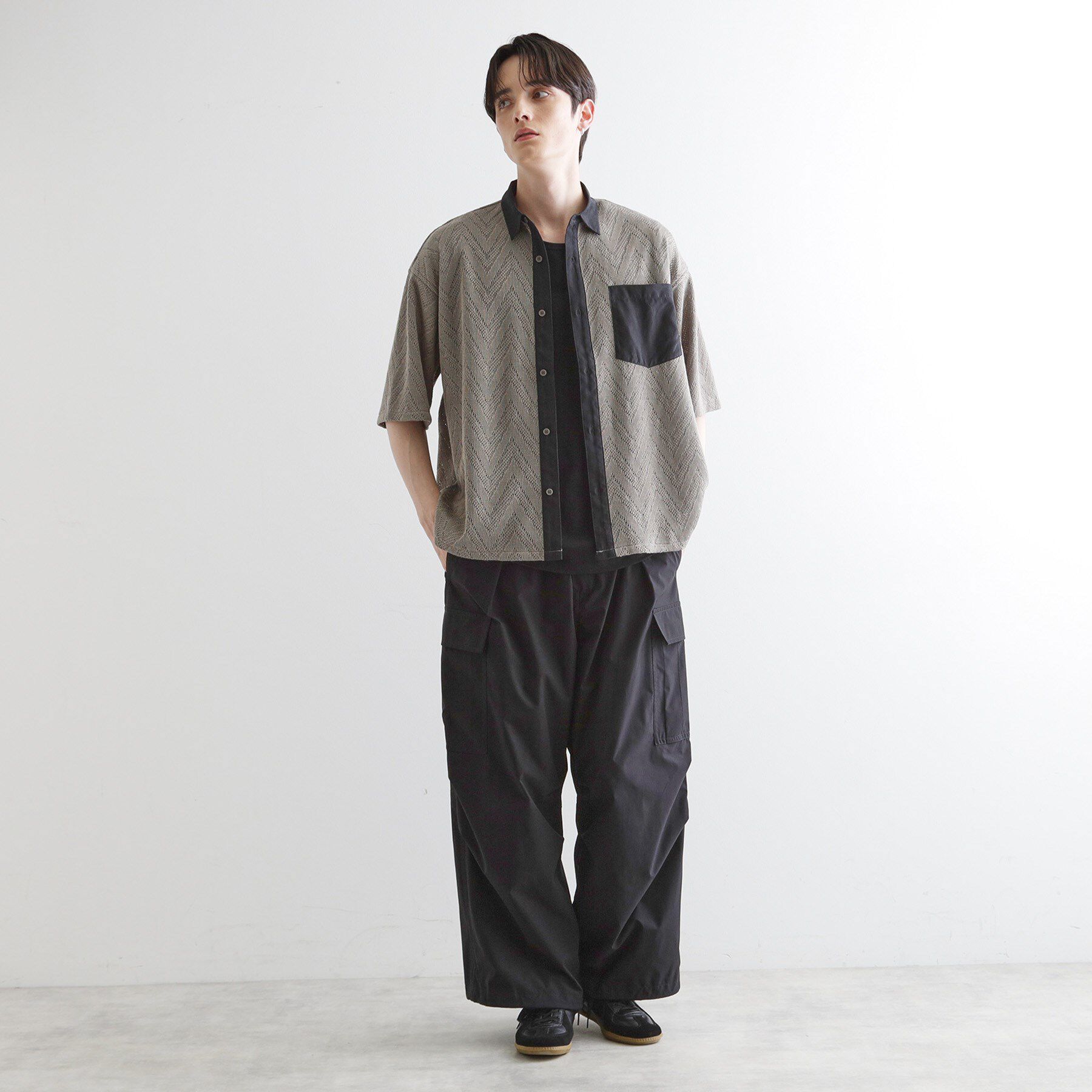 tk.TAKEO KIKUCHI「ダブルレース5分袖シャツ」|シャツ・ブラウス|