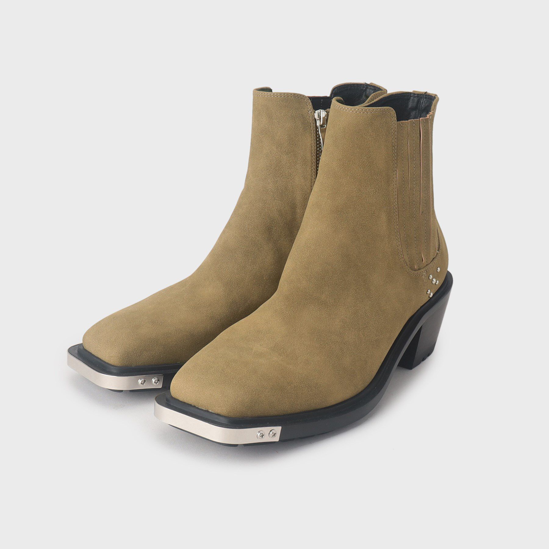 tk.TAKEO KIKUCHI「ウエスタンスタッズブーツ」|ショートブーツ|ベージュ(552)