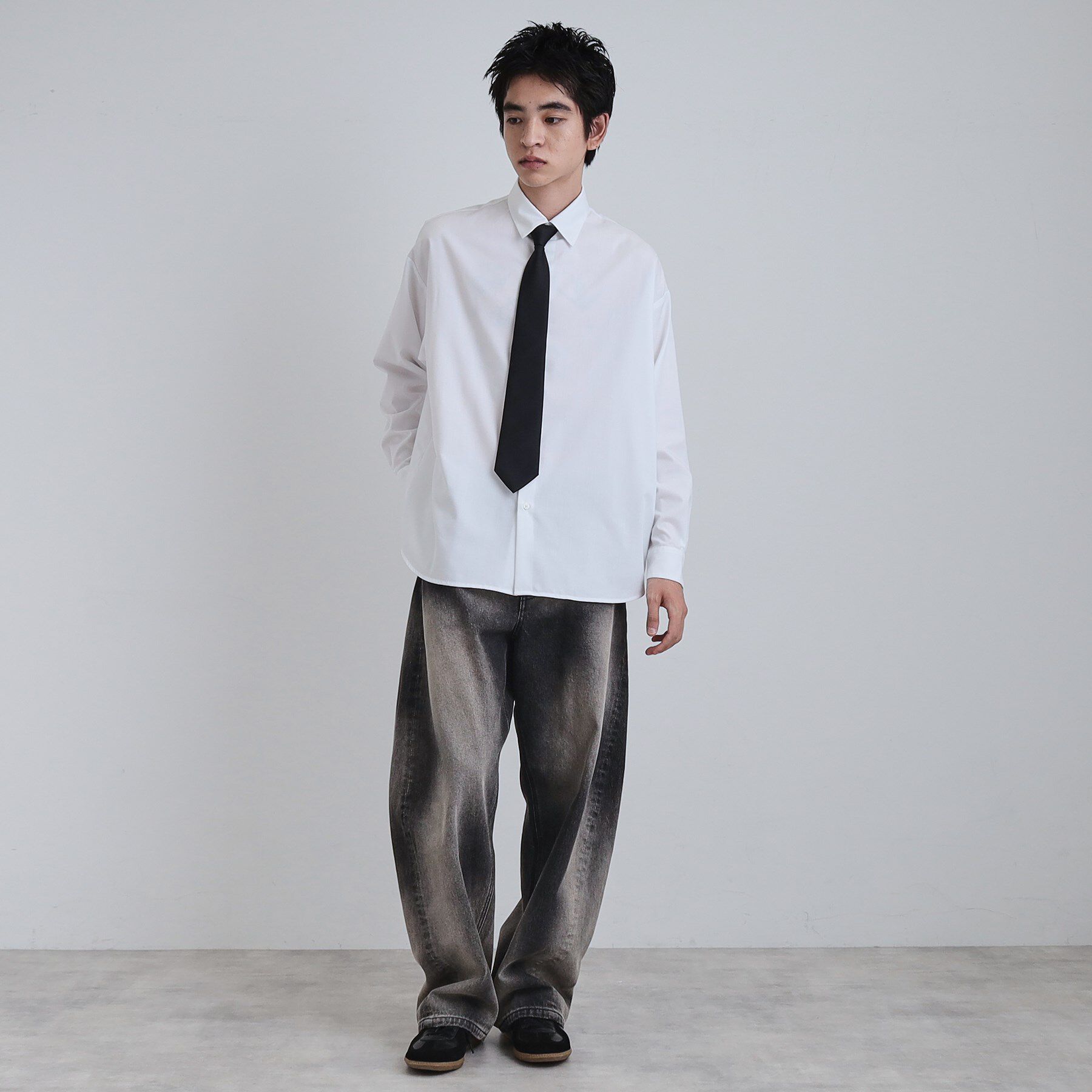 tk.TAKEO KIKUCHI「【ネクタイ付き】グランパシャツ」|シャツ・ブラウス|