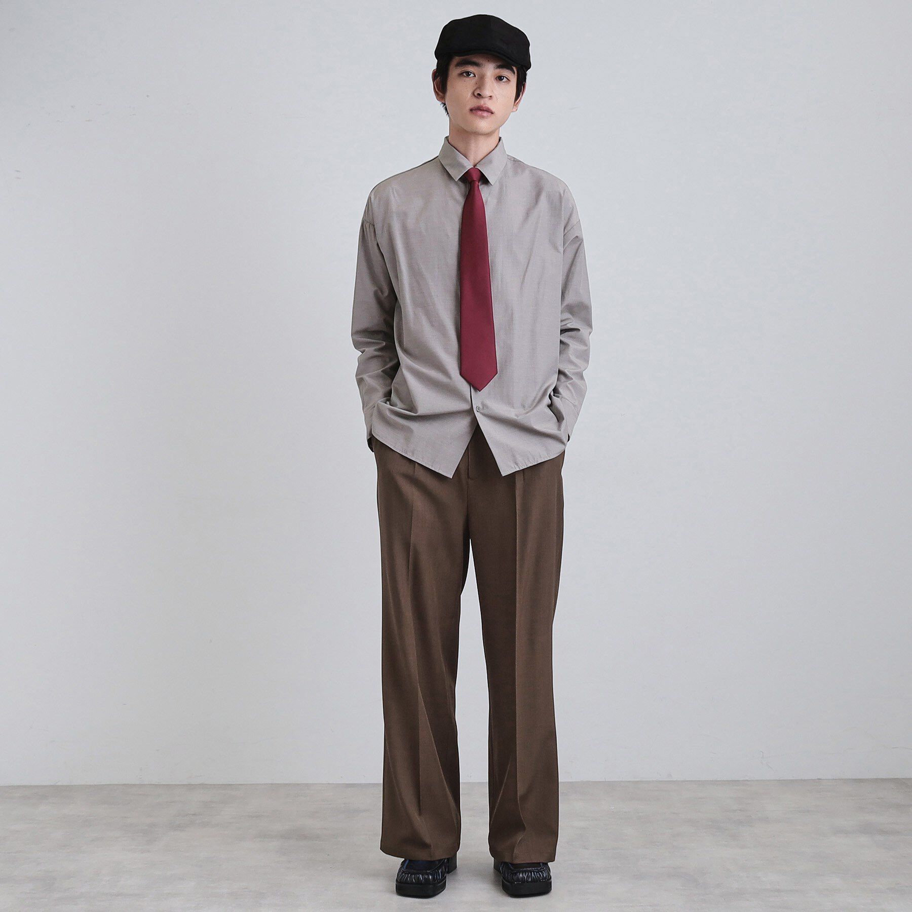 tk.TAKEO KIKUCHI「【ネクタイ付き】グランパシャツ」|シャツ・ブラウス|