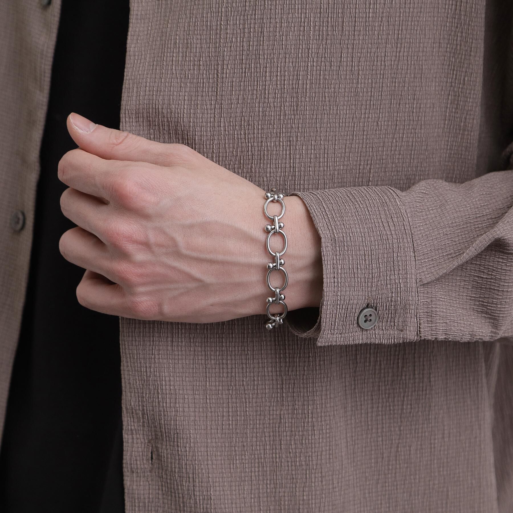 tk.TAKEO KIKUCHI「【ステンレス】ボールドアソートブレスレット」|ブレスレット・バングル|シルバー(206)