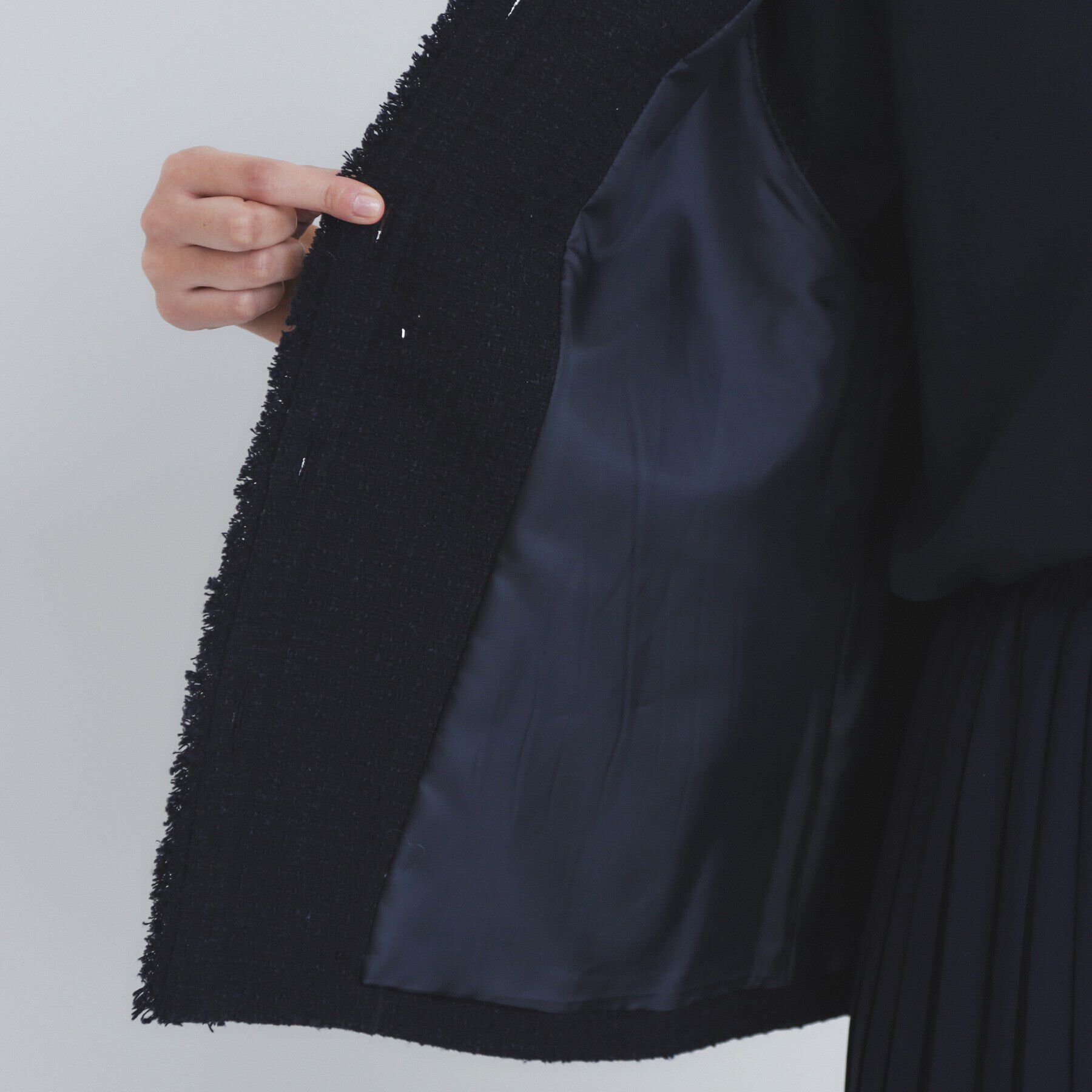 index「《美人百花掲載》ポケット付きツイードジレ/通勤・セレモニー対応【洗える】」|ベスト・ジレ|