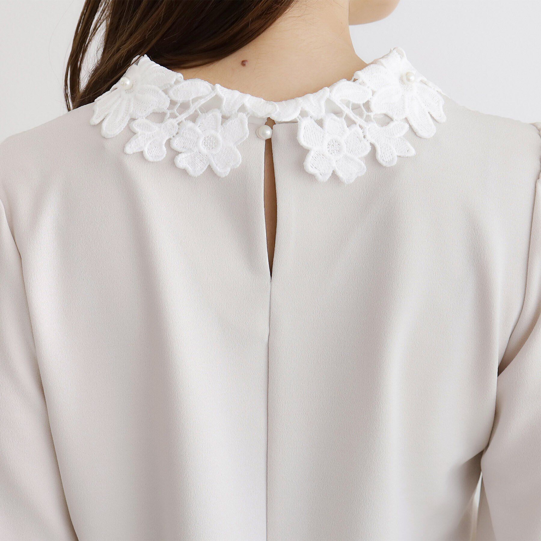 index「衿取り外し２WAY フラワーカラートップス【洗濯機洗い可/ストレッチ】」|シャツ・ブラウス|